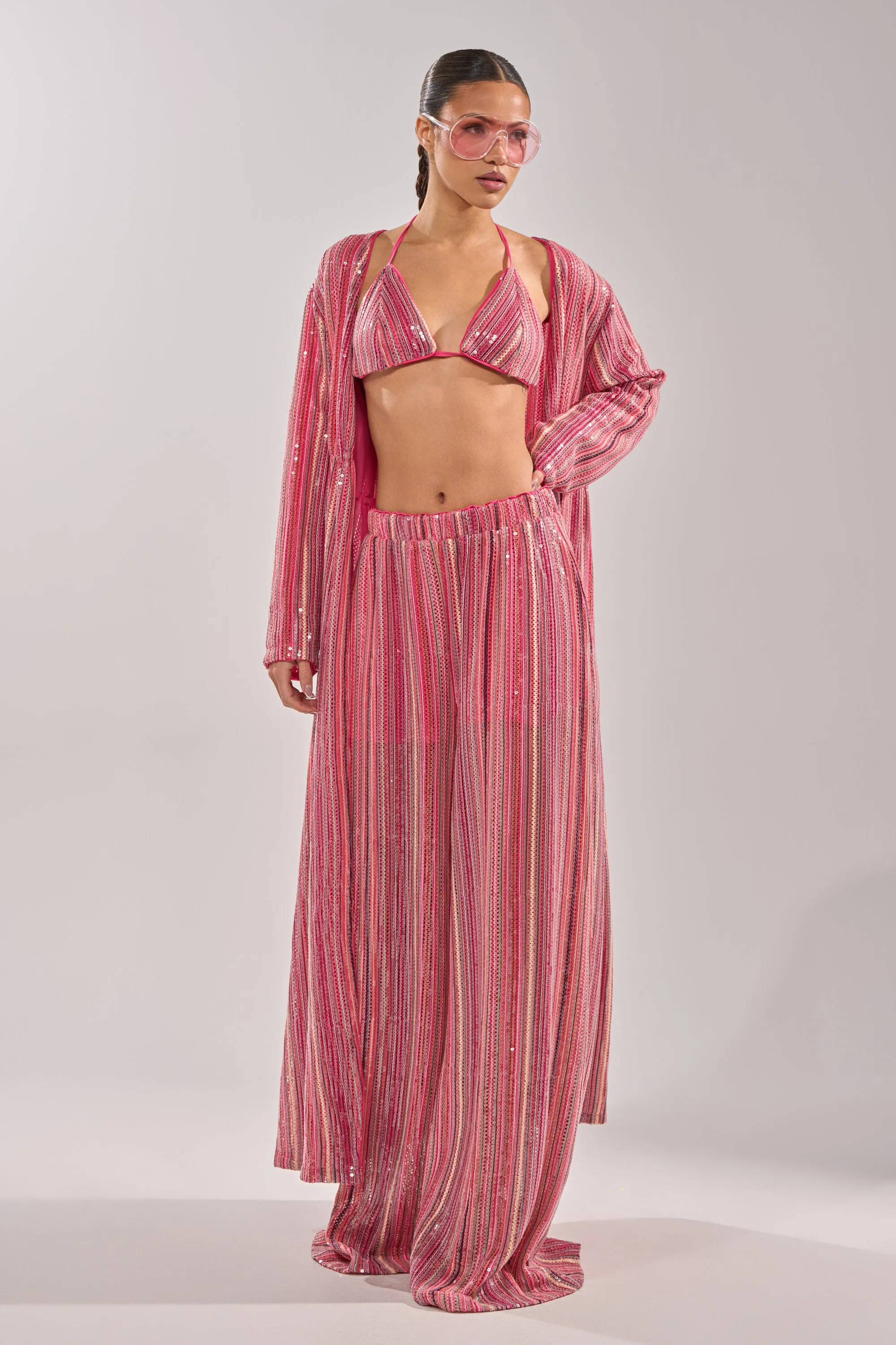TAYLOR SEQUIN FRONT TIE DUSTER sold by AKIRA product image thumbnail 5