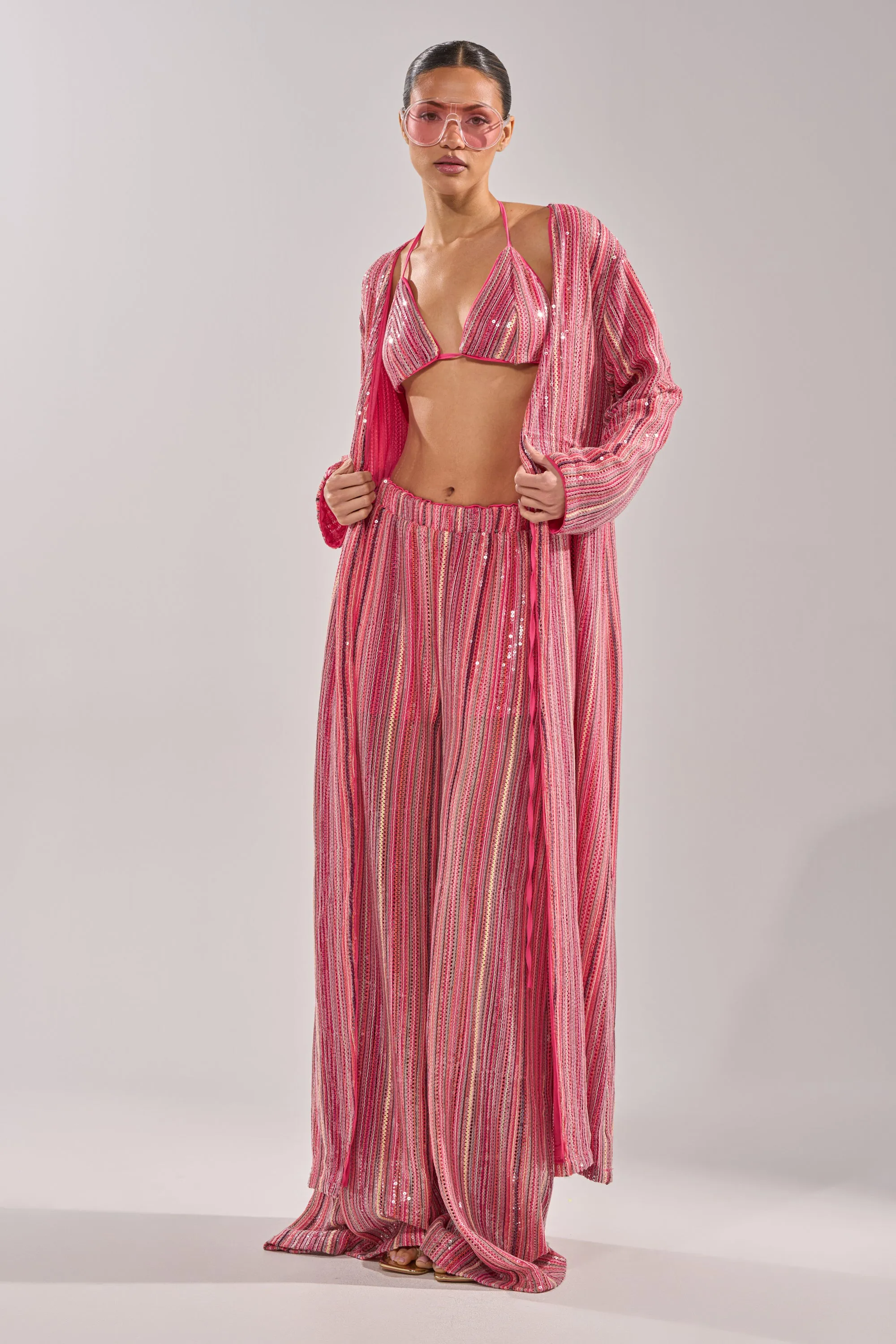 TAYLOR SEQUIN FRONT TIE DUSTER sold by AKIRA product image thumbnail 4