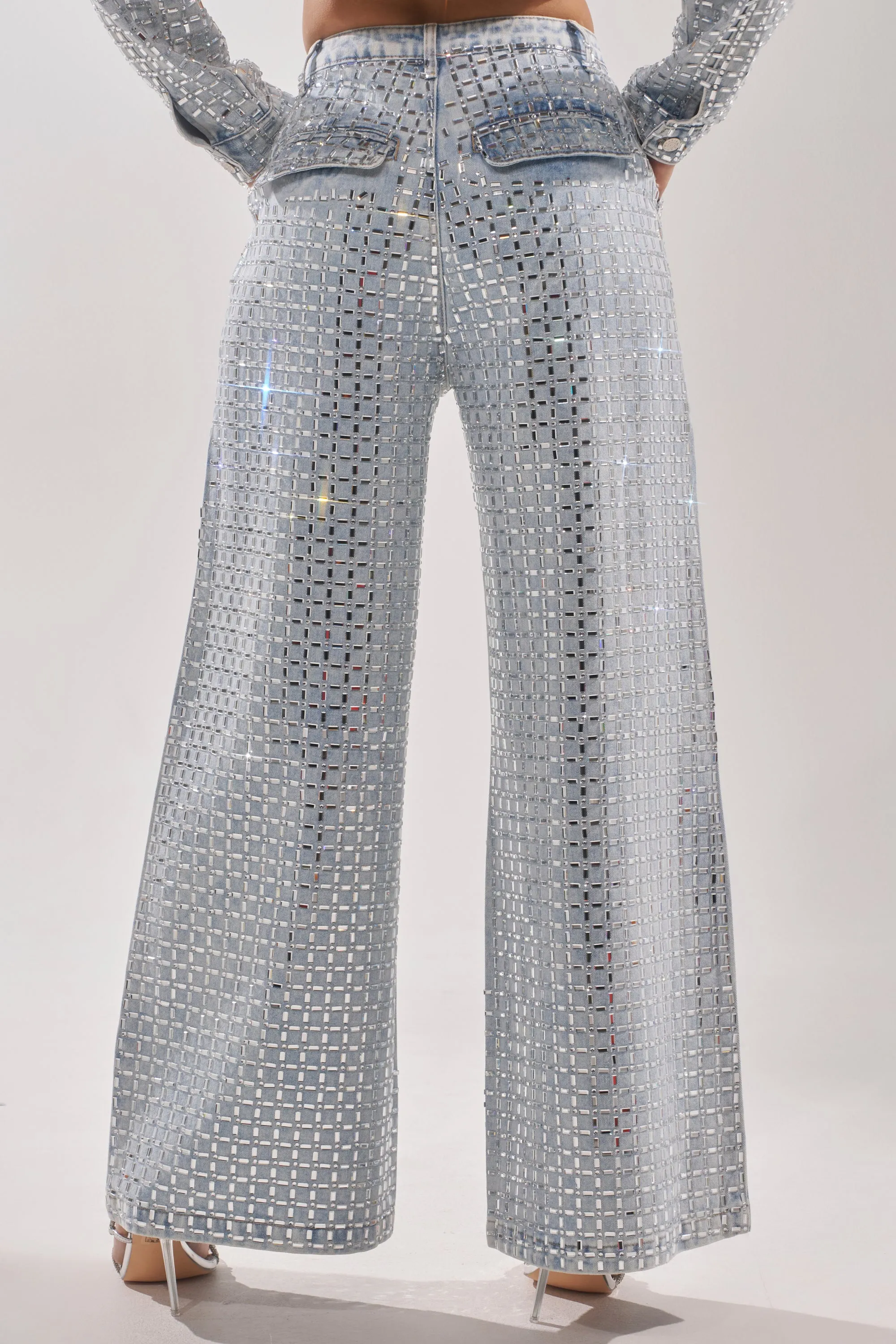 PICK N CHOOSE RHINESTONE WIDE LEG DENIM sold by AKIRA product image thumbnail 5