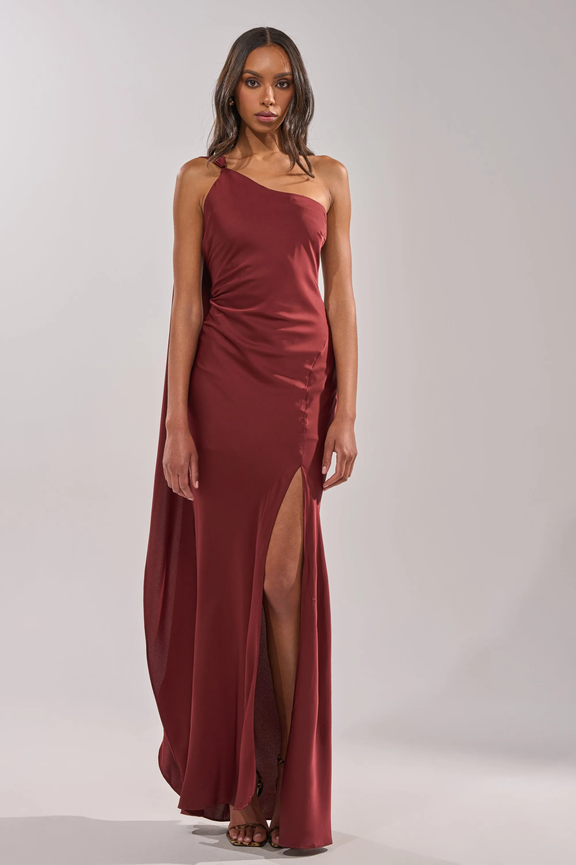 RSVP READY SATIN MAXI DRESS sold by AKIRA product image thumbnail 3