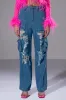 IVY DISTRESSED CARGO HIGH WAISTED JEANS sold by AKIRA