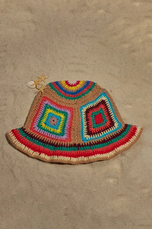 NEUTRAL VIBES CROCHET BUCKET HAT sold by AKIRA