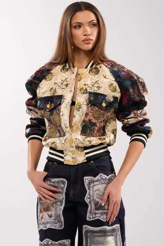 EGO CHECK PATCHWORK BOMBER sold by AKIRA