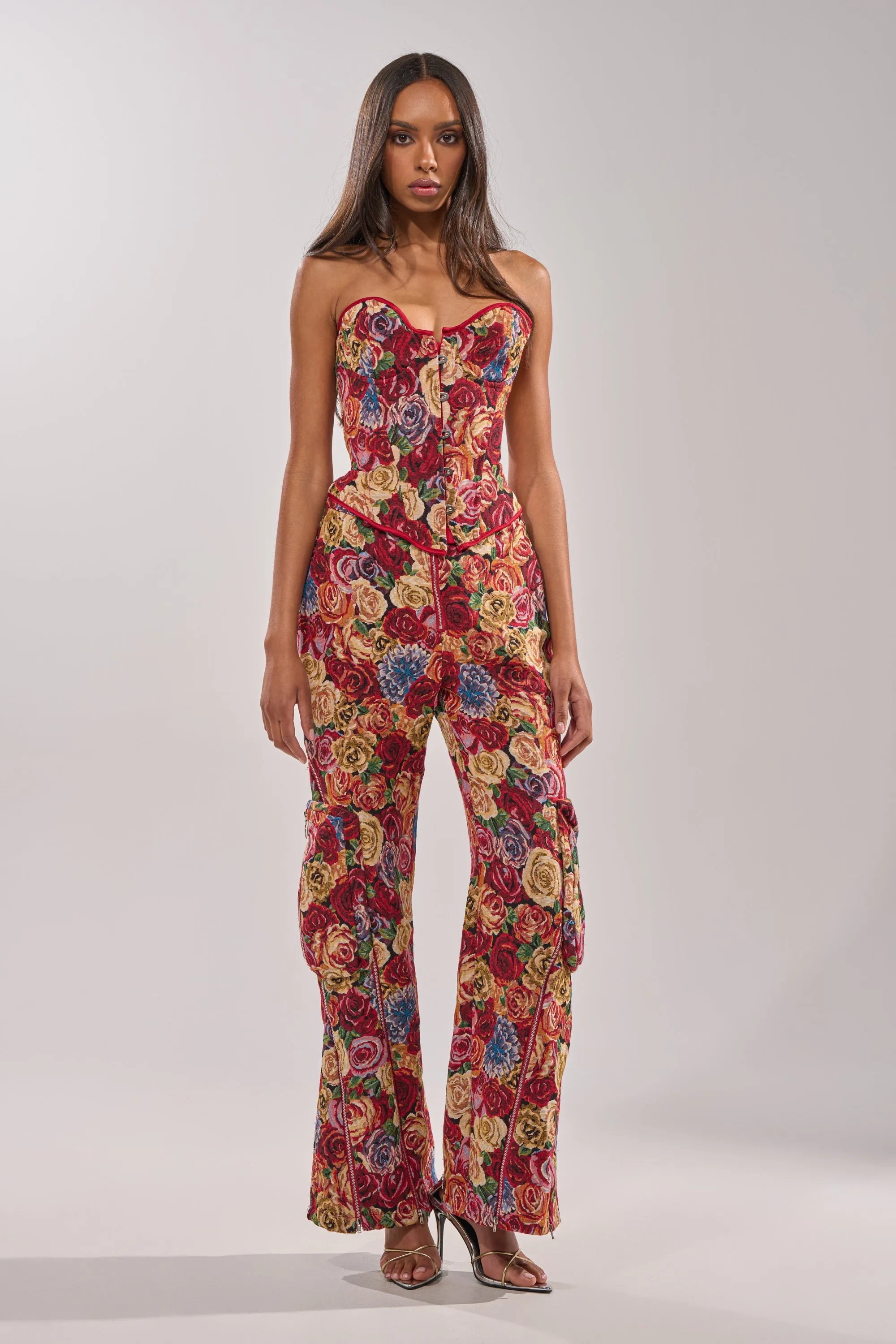 INTO THE THICK OF IT FLORAL BROCADE CORSET sold by AKIRA product image thumbnail 5