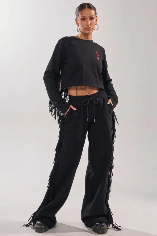 PLAYING CARDS WIDE LEG JOGGER sold by AKIRA