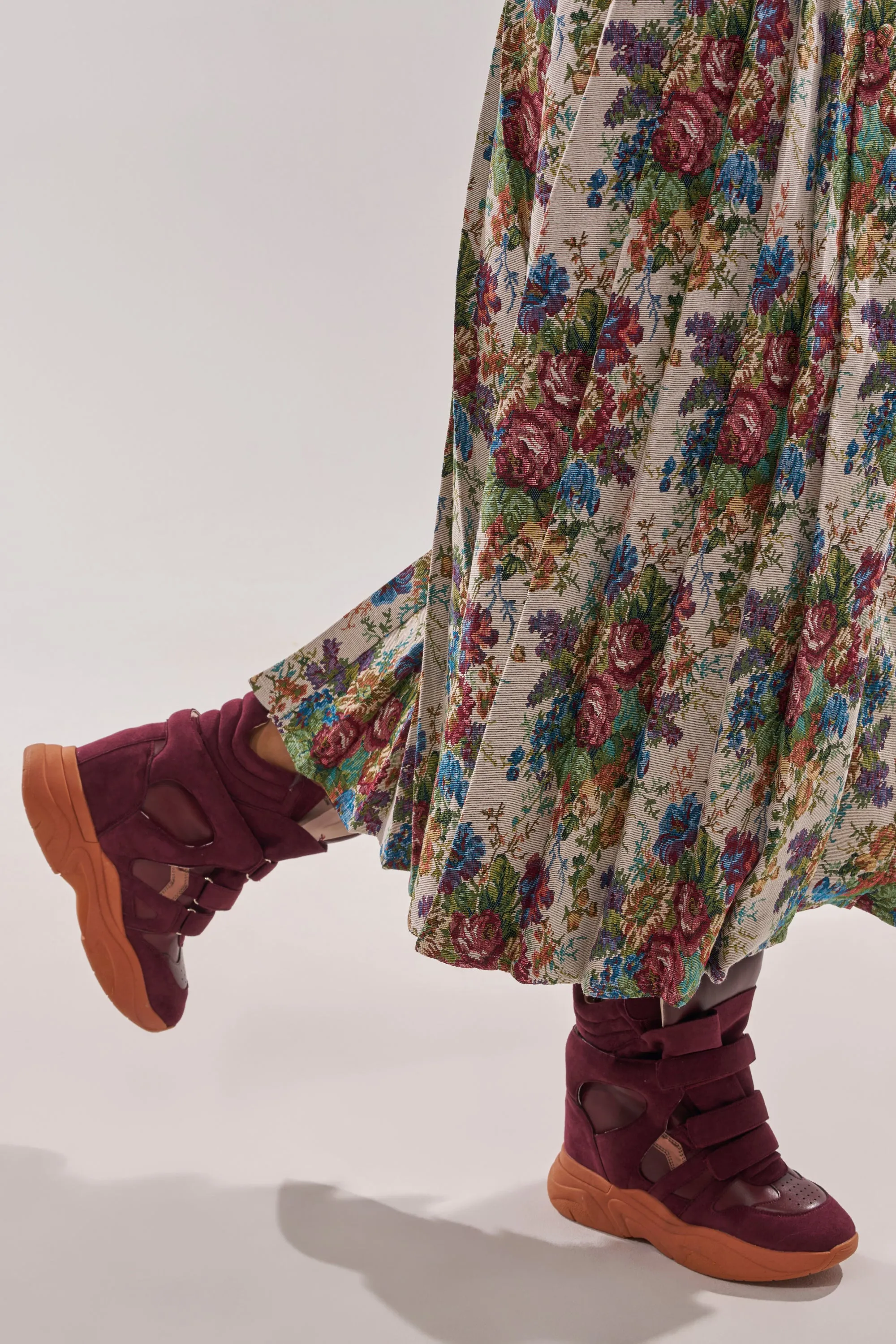 MARANTO BURGUNDY WEDGE FAUX SUEDE SNEAKER sold by AKIRA product image thumbnail 4