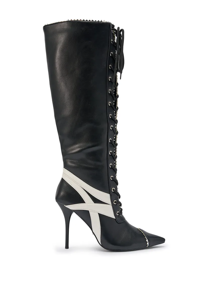 AZALEA WANG JETER BLACK SPORTY STILETTO BOOT sold by AKIRA product image thumbnail 5
