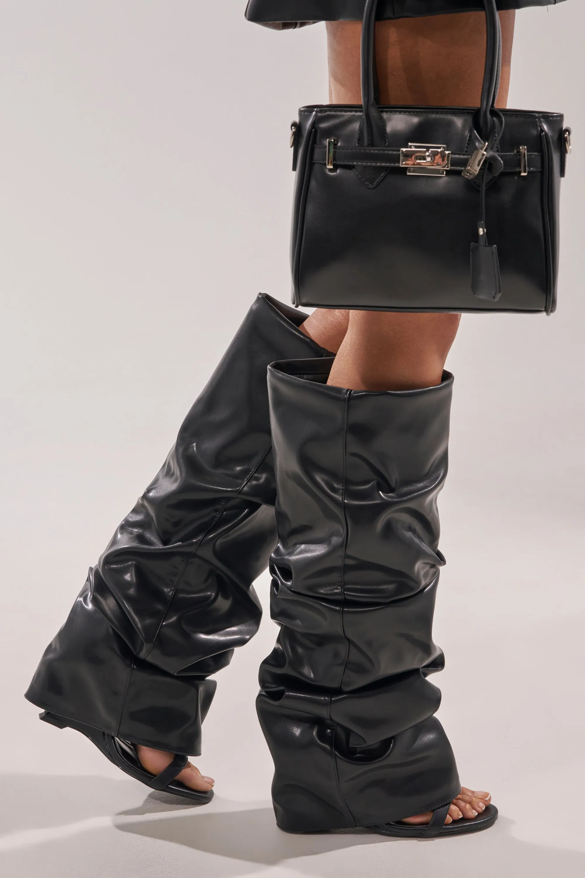 AZALEA WANG RAYLAN BLACK GLADIATOR SANDAL sold by AKIRA