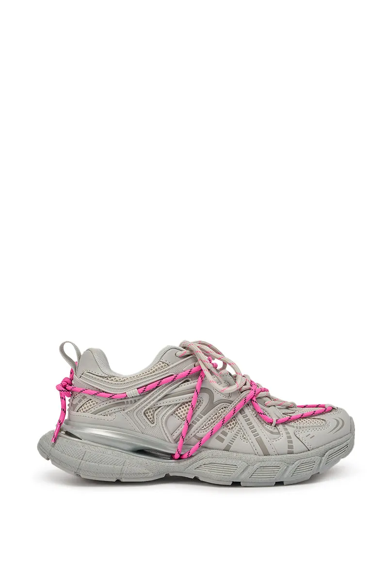 AZALEA WANG SATINE GREY LACE UP SNEAKER sold by AKIRA product image thumbnail 5