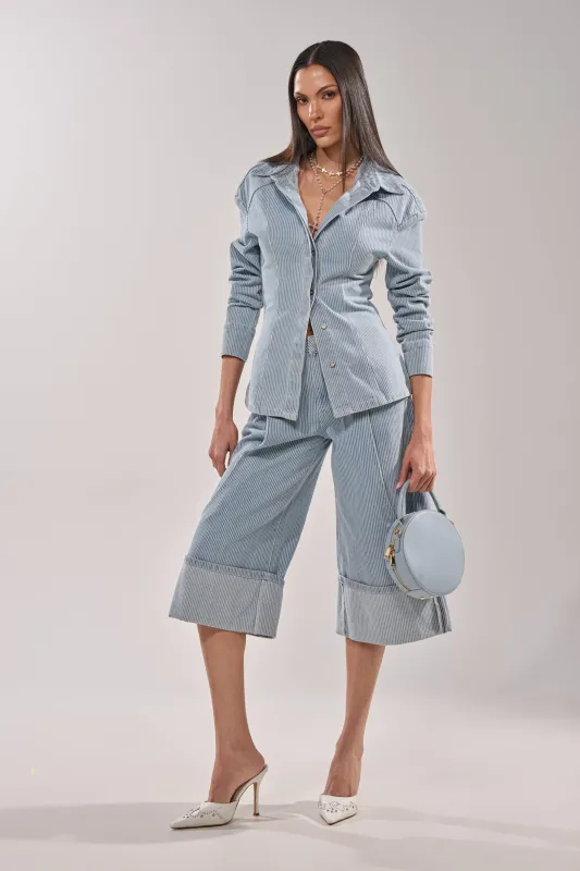 FEEL FREE STRIPE GAUCHO sold by AKIRA