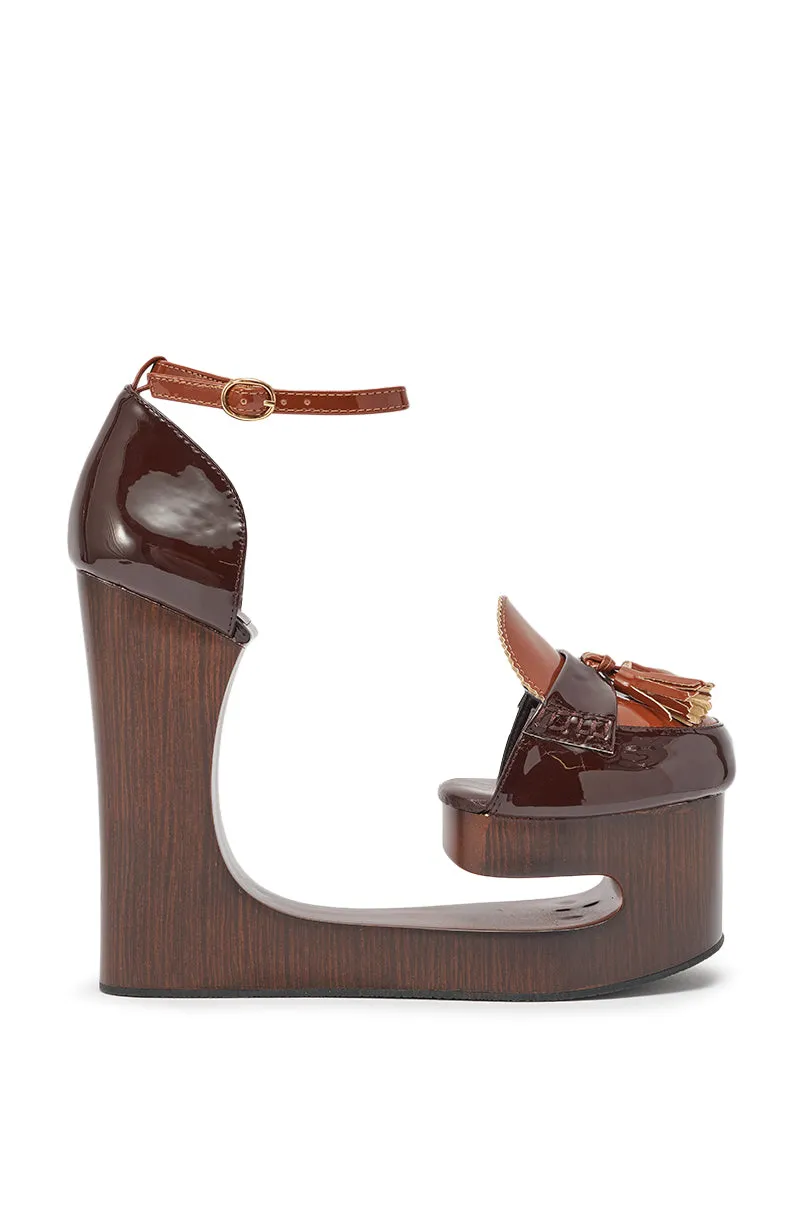 AKIRA GOLD BIXBY BROWN EMPTY WEDGE PUMP sold by AKIRA product image thumbnail 5