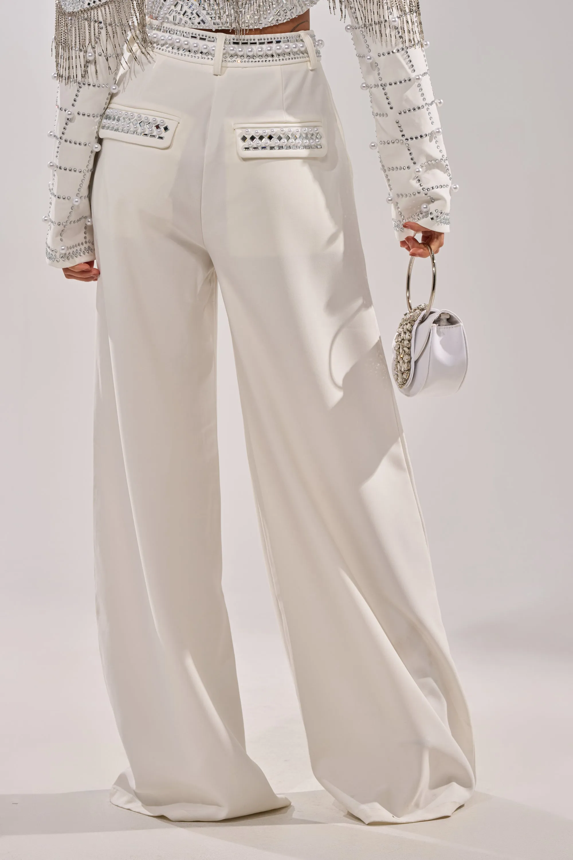 DIRTY MARTINI EMBELLISHED TROUSER IN WHITE sold by AKIRA product image thumbnail 5