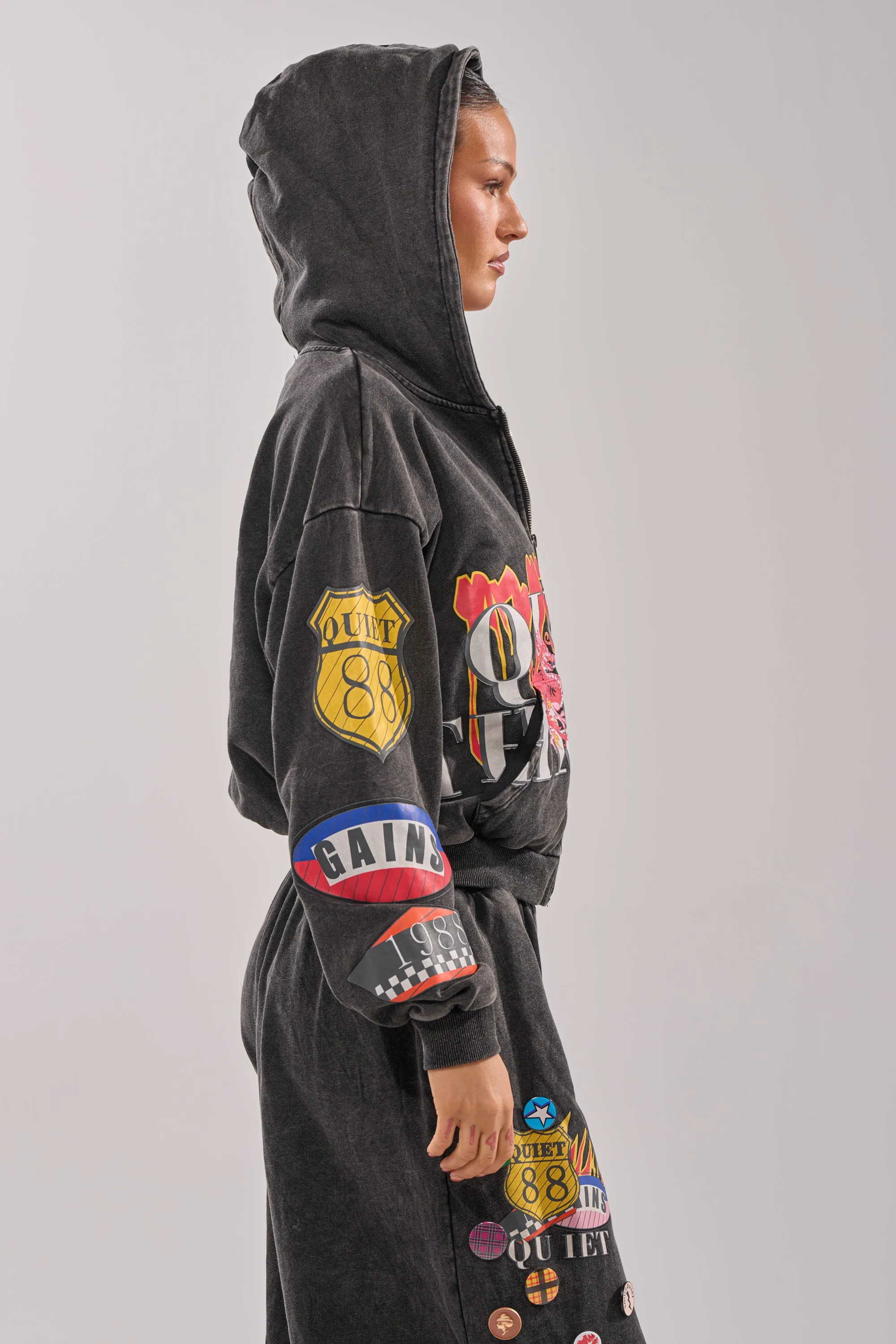 ANOTHER ONE ZIP UP SWEATSHIRT sold by AKIRA product image thumbnail 3