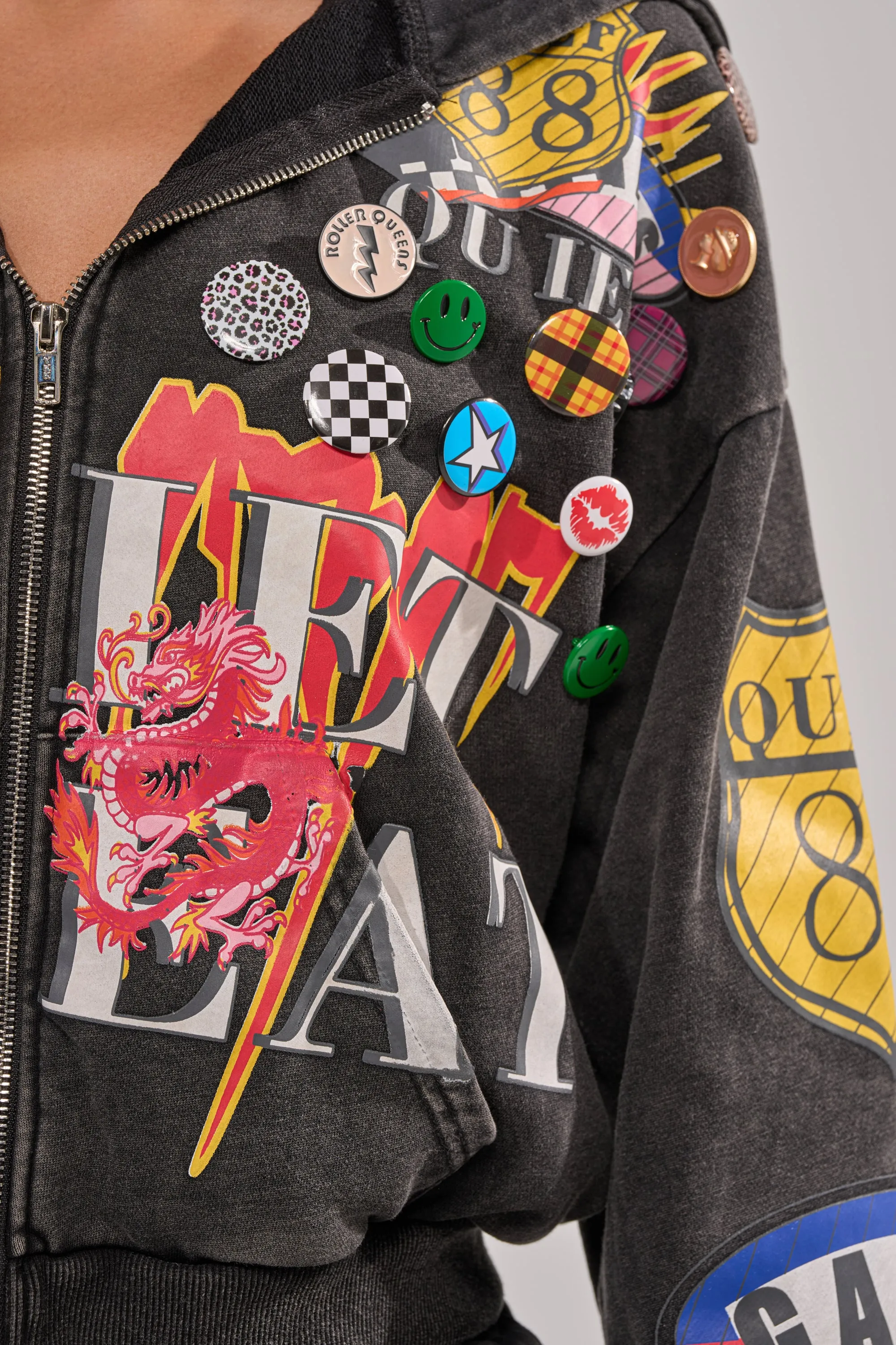 ANOTHER ONE ZIP UP SWEATSHIRT sold by AKIRA product image thumbnail 5