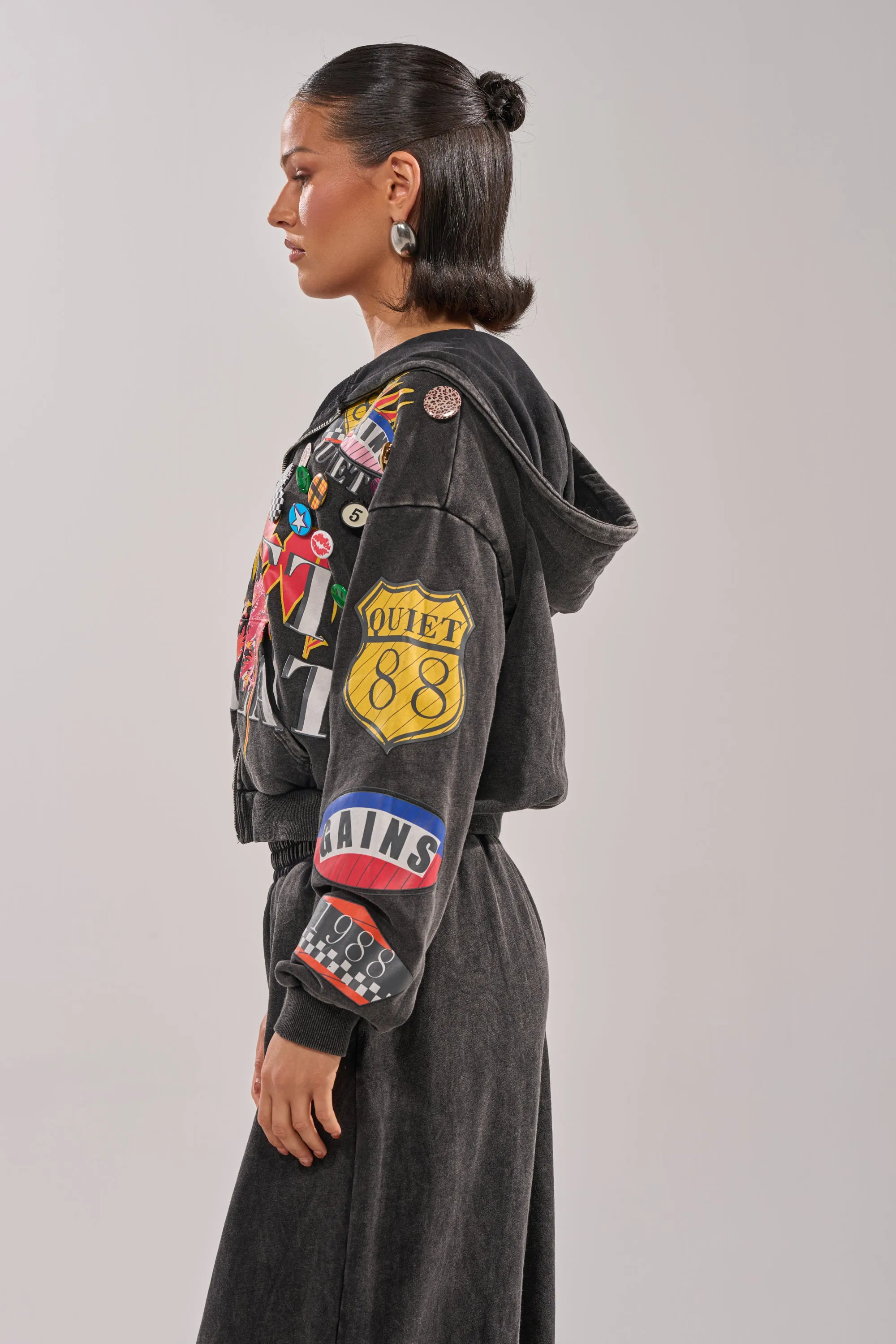 ANOTHER ONE ZIP UP SWEATSHIRT sold by AKIRA product image thumbnail 2