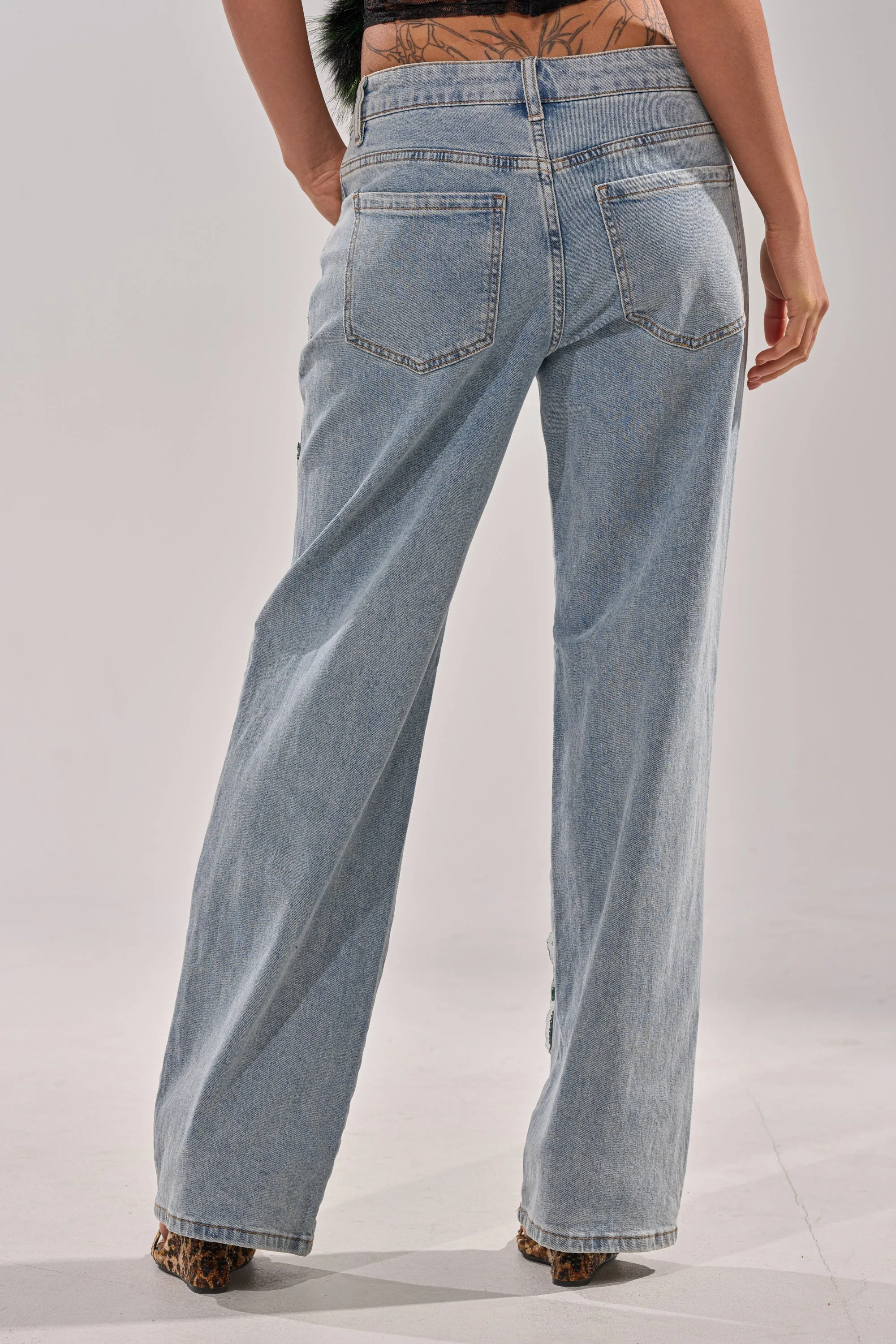 BILLIONAIRE BELLE RHINESTONE JEANS sold by AKIRA product image thumbnail 5