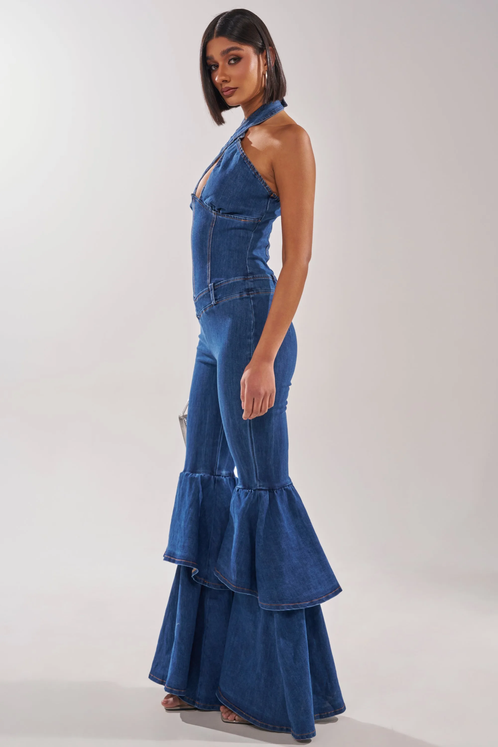 RODEO REBEL DENIM JUMPSUIT sold by AKIRA product image thumbnail 4