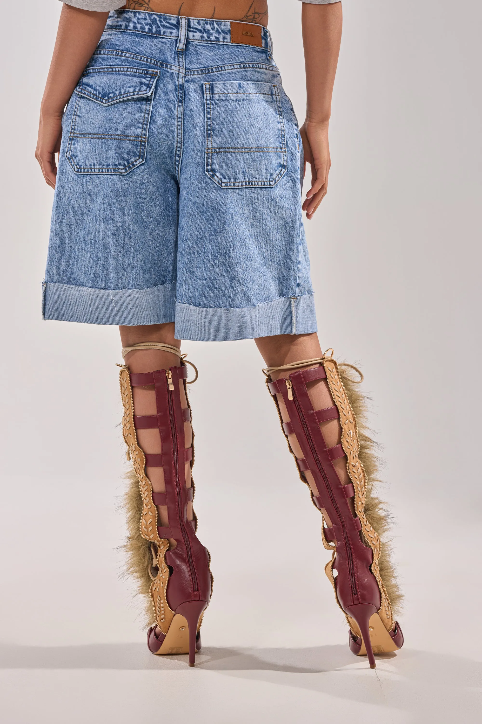 GONE BAD DENIM BERMUDA SHORT sold by AKIRA product image thumbnail 4