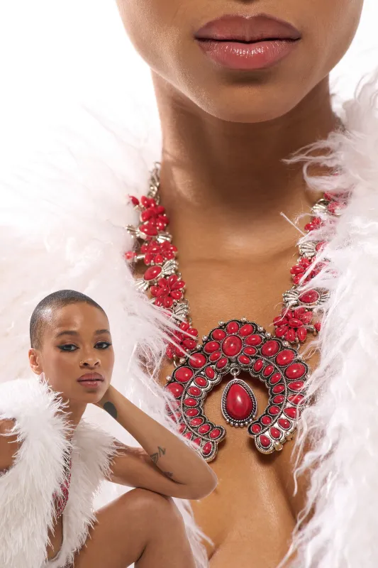 TAKE ME OUT STONE NECKLACE made by AKIRA