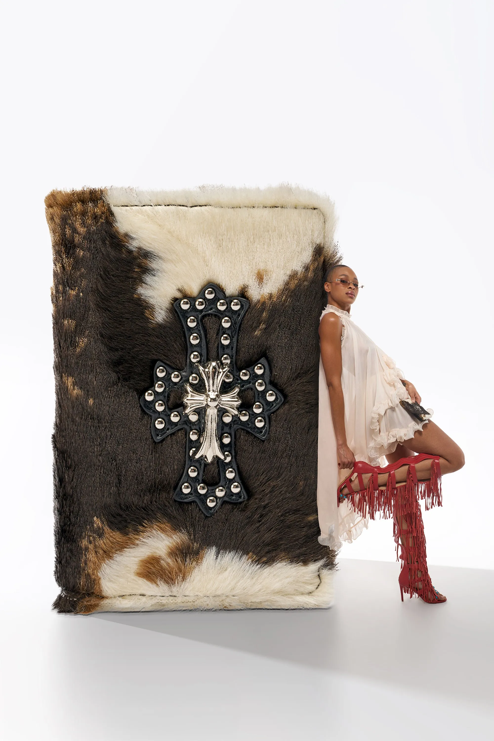 HIGH STANDARDS FAUX FUR PASSPORT COVER sold by AKIRA