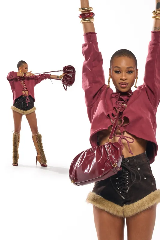 CELINE Y2K RUCHED PURSE made by AKIRA