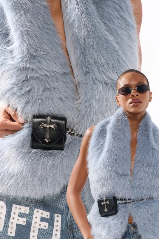 CALL ME CHROME BELT BAG sold by AKIRA