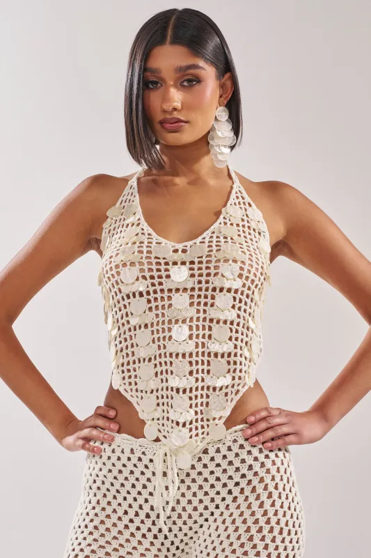 TAKE ME TO THE CLUB CROCHET TANK made by AKIRA