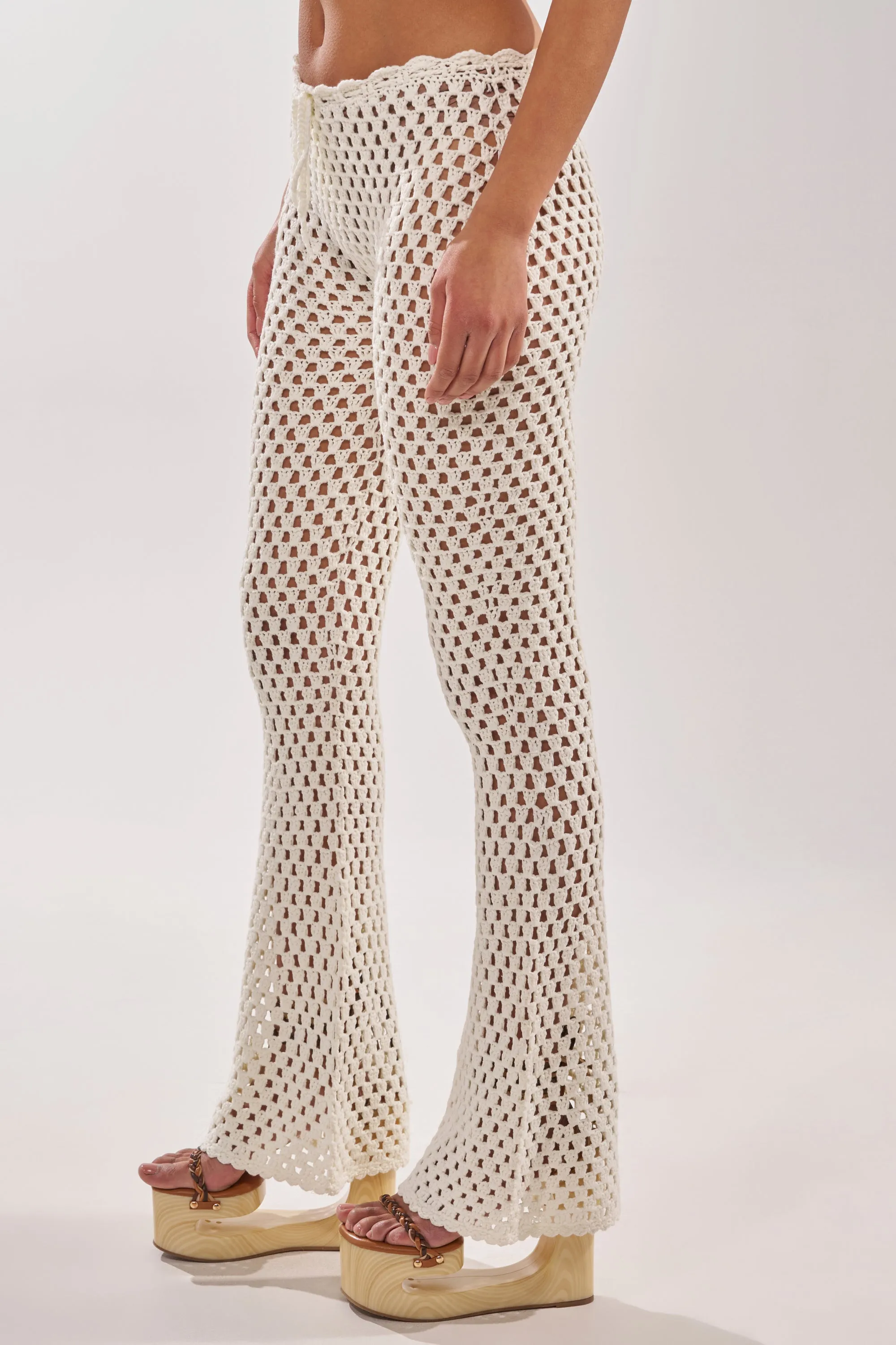 BEACH VIBES CROCHET FLARED PANT sold by AKIRA product image thumbnail 4