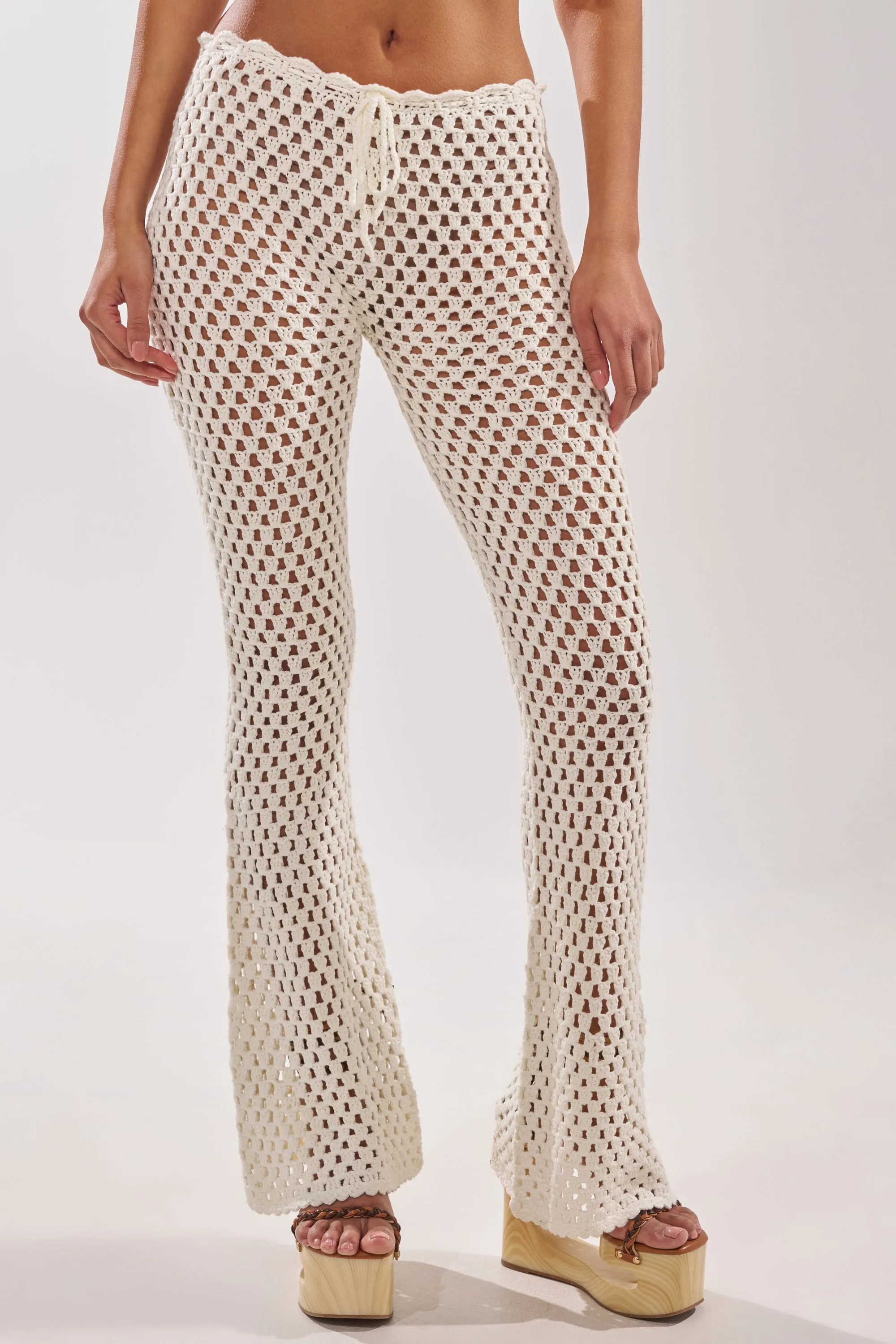 BEACH VIBES CROCHET FLARED PANT sold by AKIRA product image thumbnail 2
