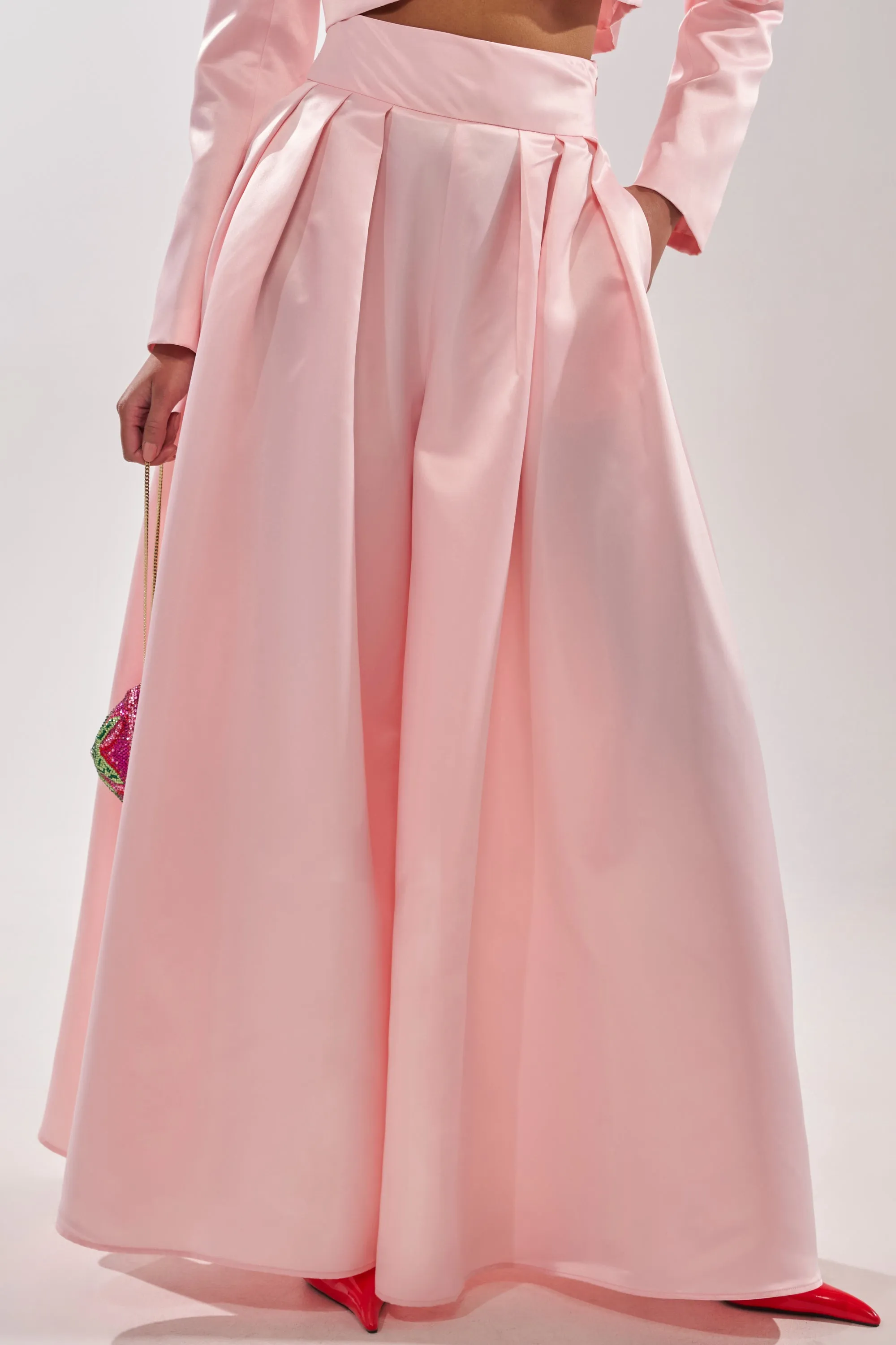 LILA SATIN WIDE LEG PANT sold by AKIRA product image thumbnail 3