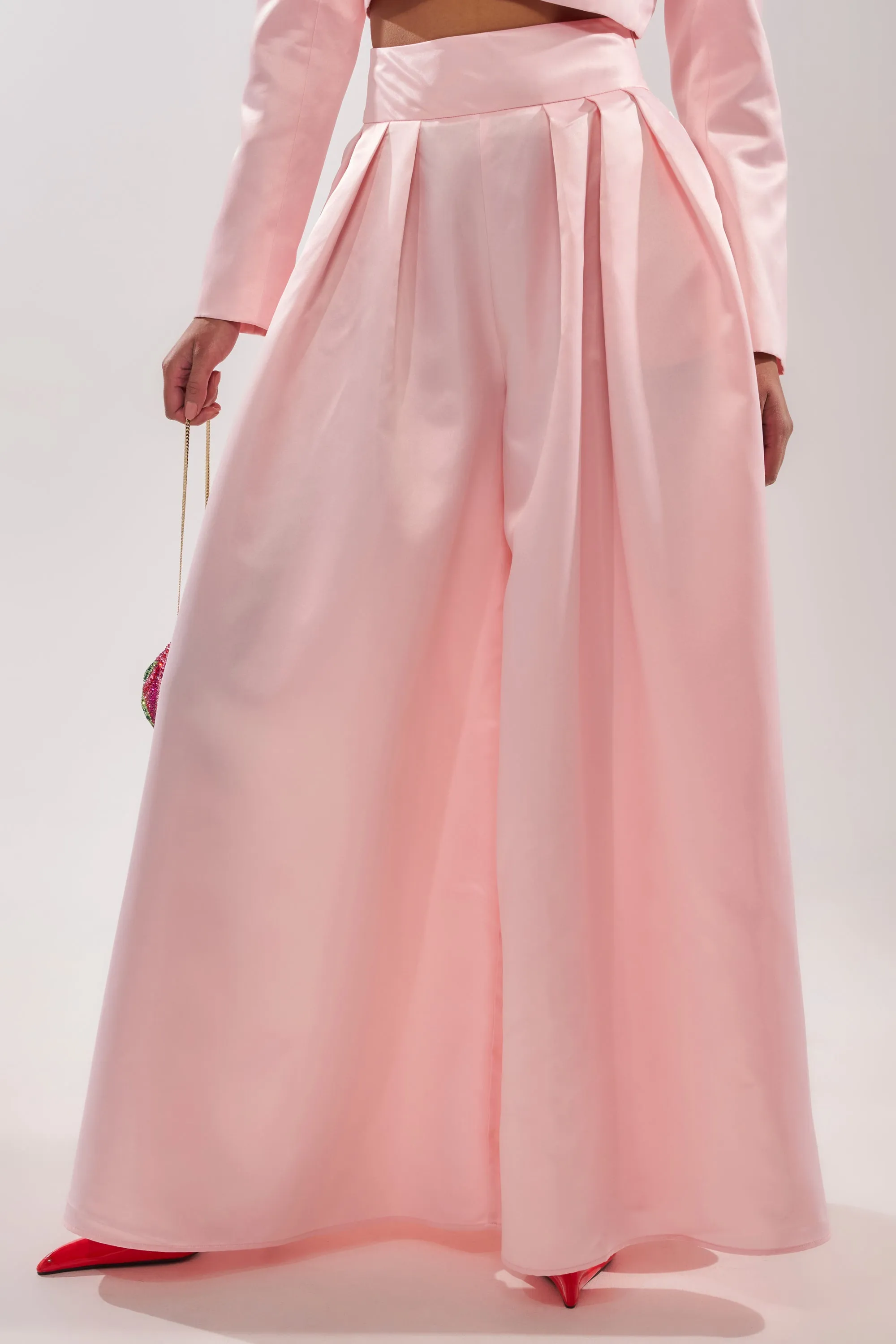 LILA SATIN WIDE LEG PANT sold by AKIRA product image thumbnail 4