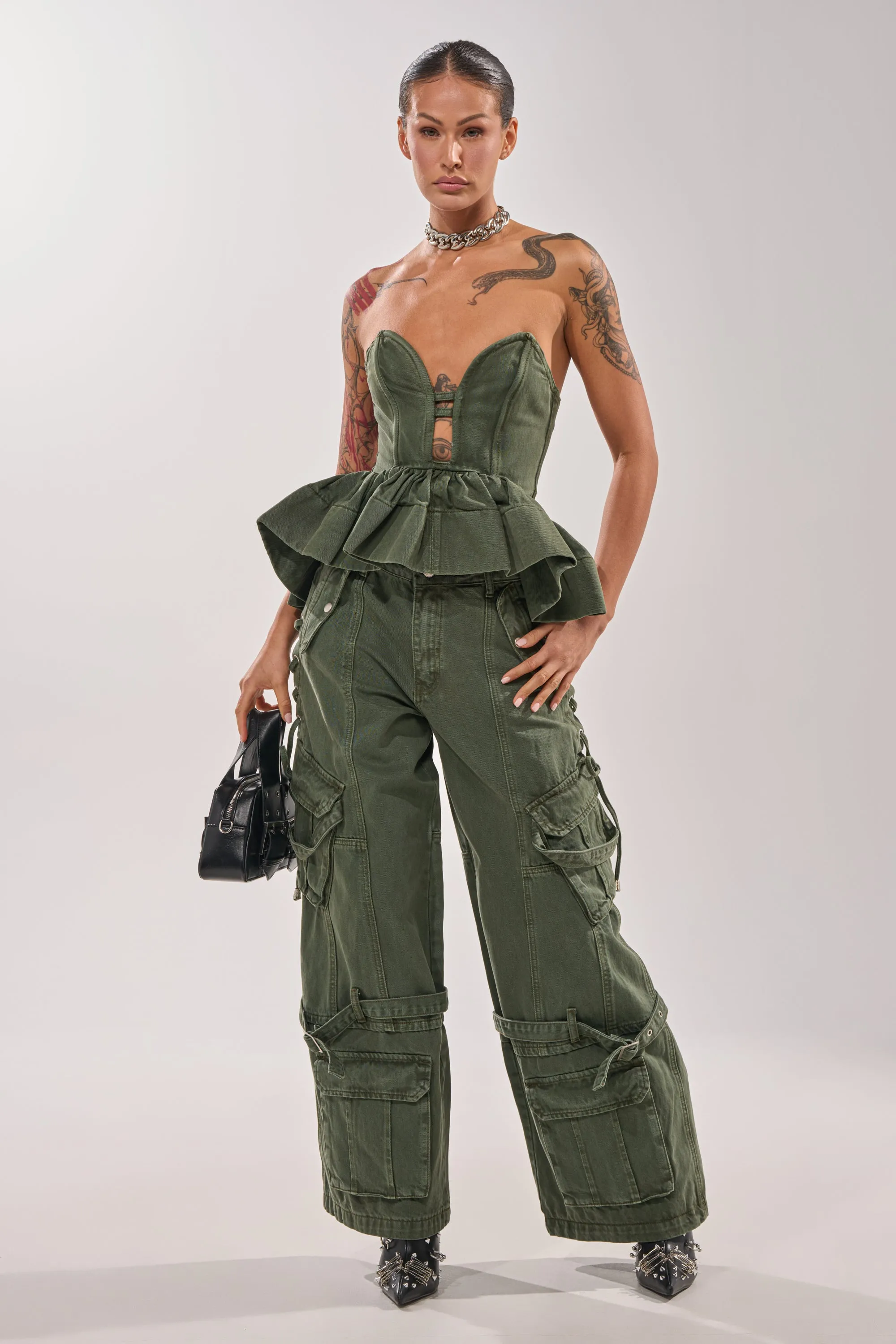 KARA CARGO DENIM sold by AKIRA