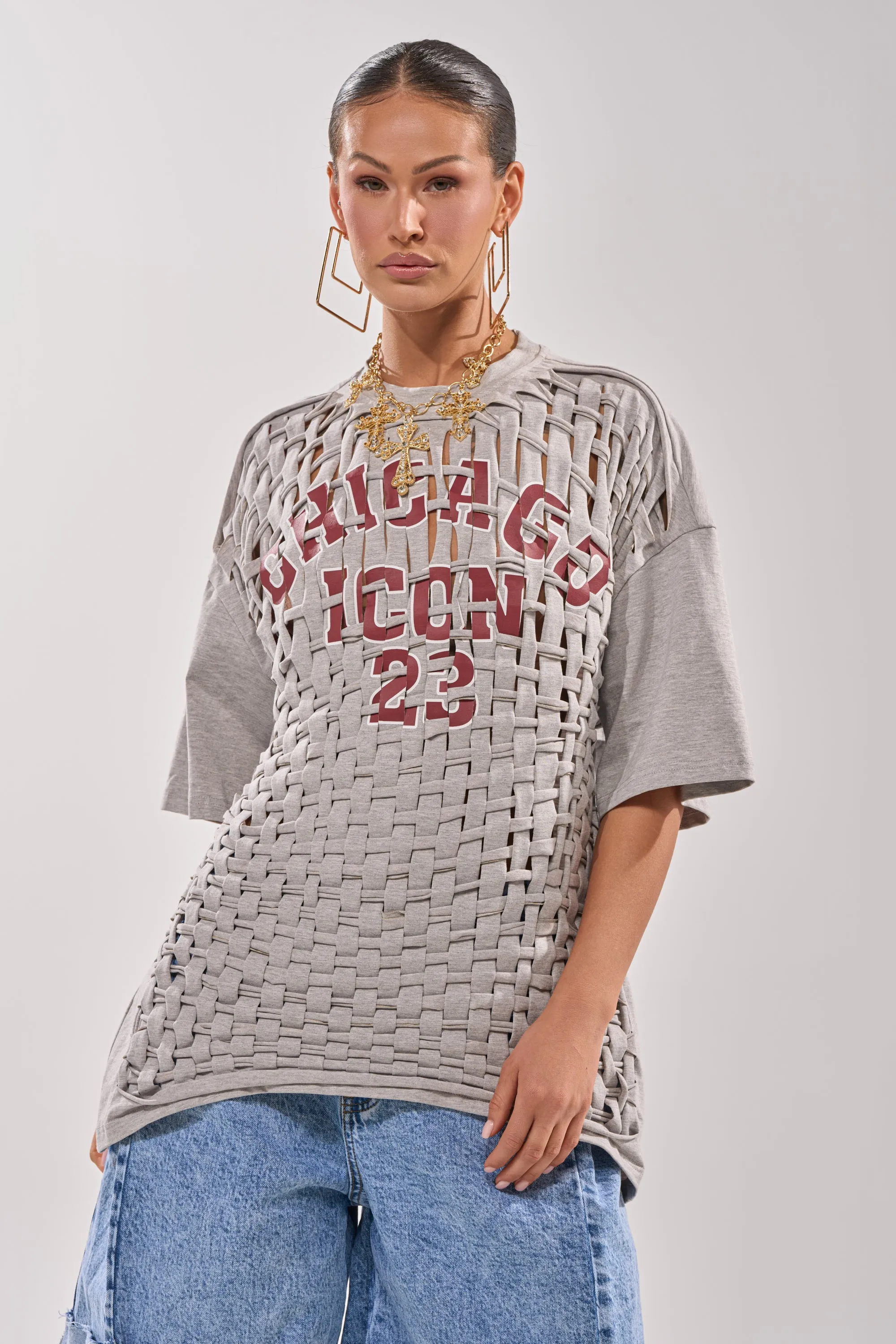 DISTRESSED FOR LIFE OVERSIZED TEE sold by AKIRA product image thumbnail 2