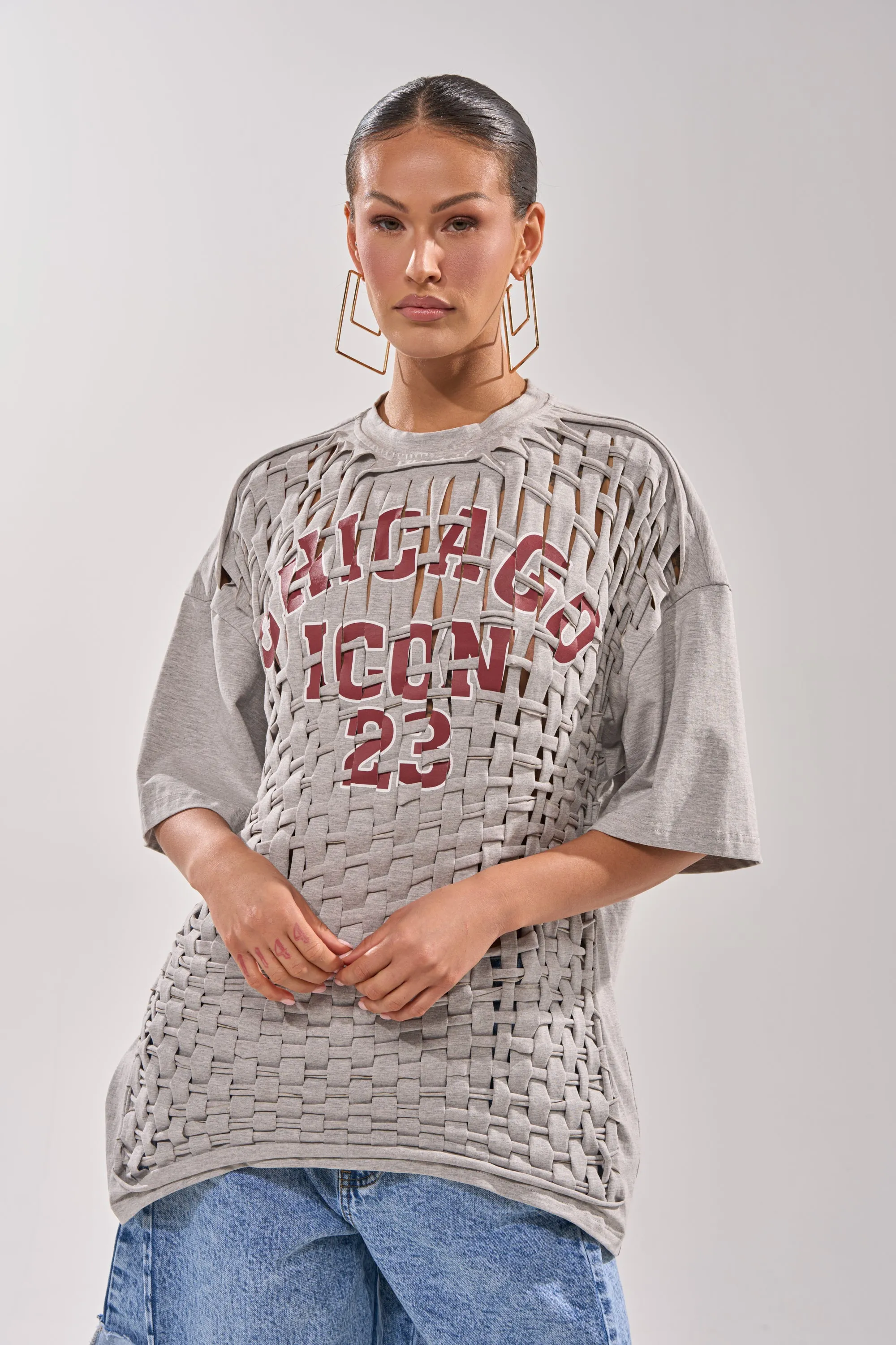 DISTRESSED FOR LIFE OVERSIZED TEE sold by AKIRA product image thumbnail 4