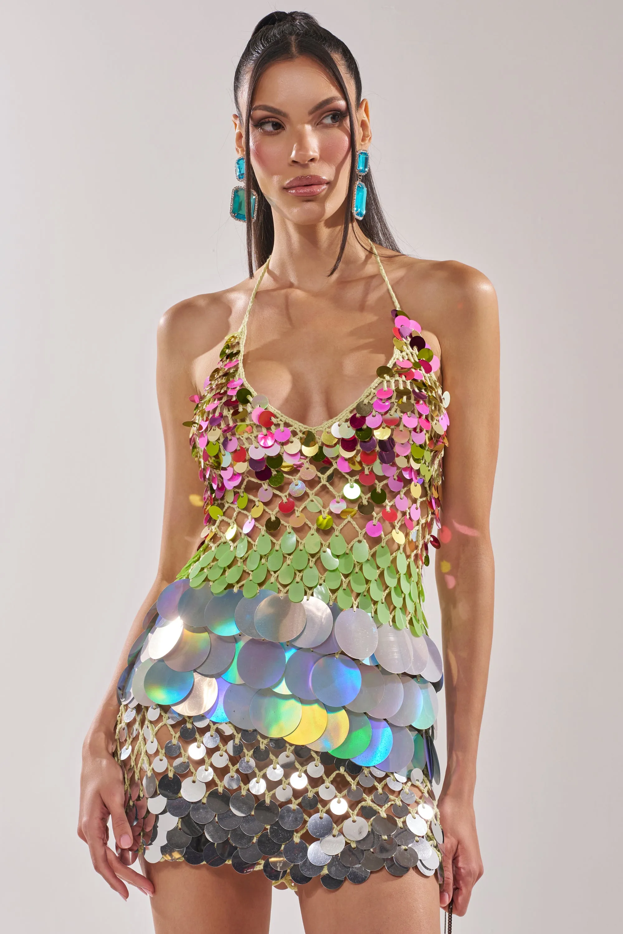 MAKE IT TO THE MORNING CROCHET MINI DRESS sold by AKIRA product image thumbnail 2