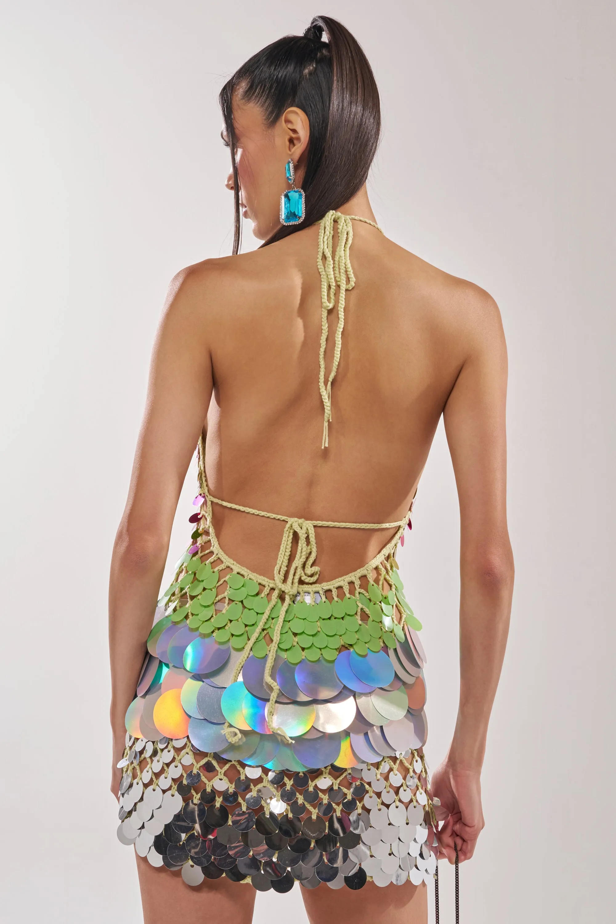 MAKE IT TO THE MORNING CROCHET MINI DRESS sold by AKIRA product image thumbnail 5