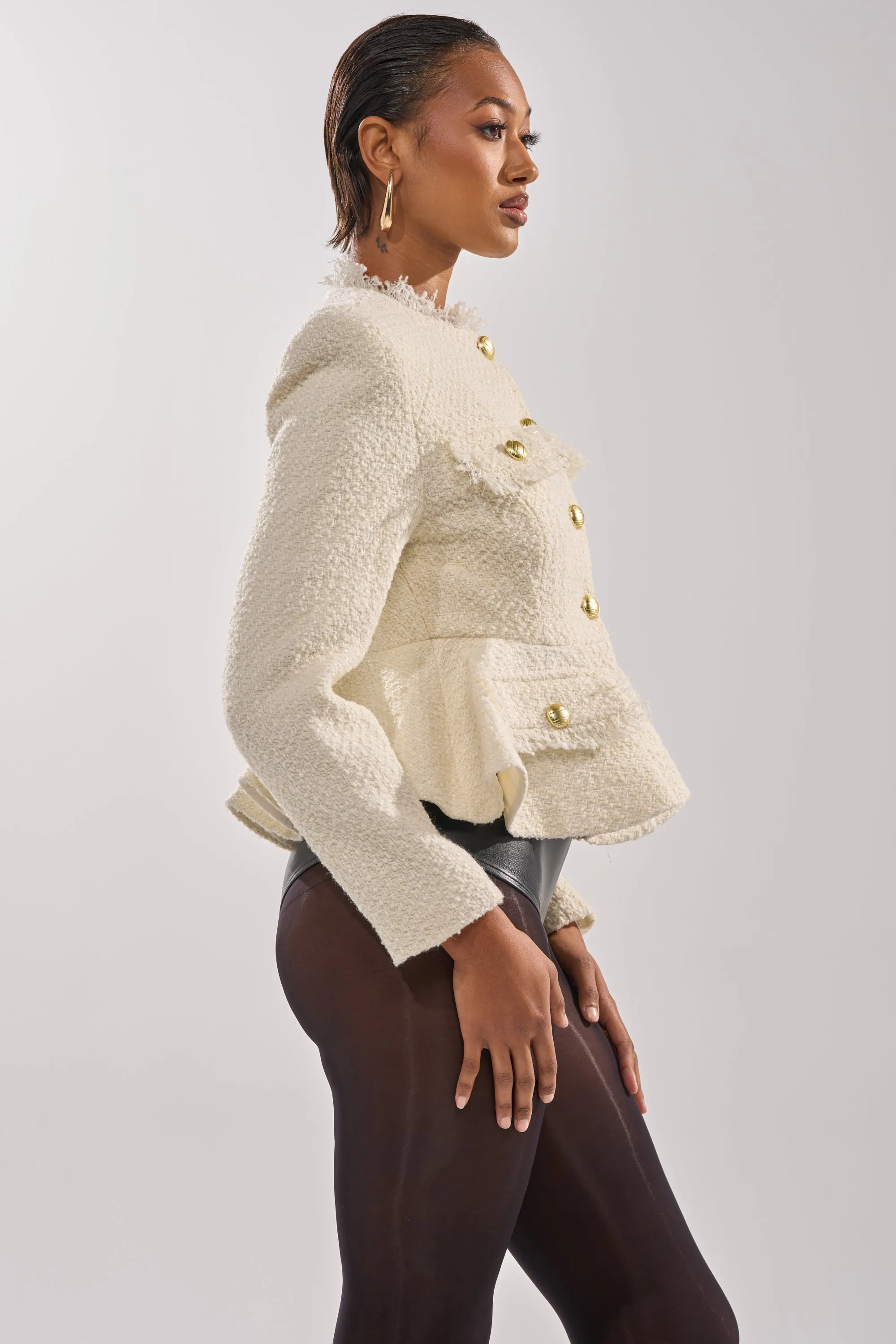 MALLORCA TWEED BLAZER sold by AKIRA product image thumbnail 3