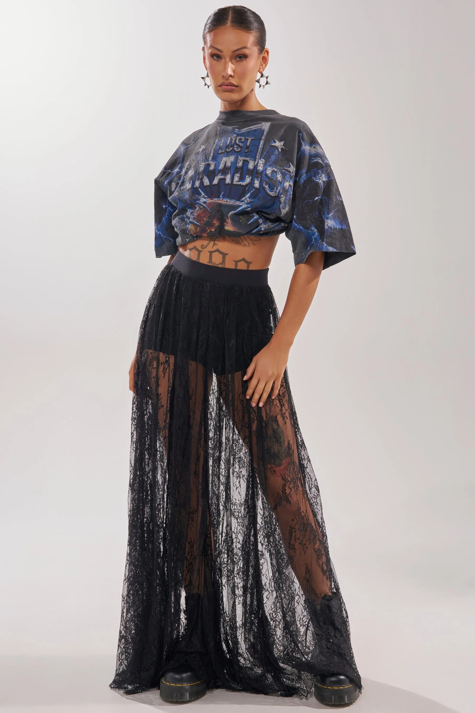 LOVELY DAYS LACE MAXI SKIRT sold by AKIRA product image thumbnail 4