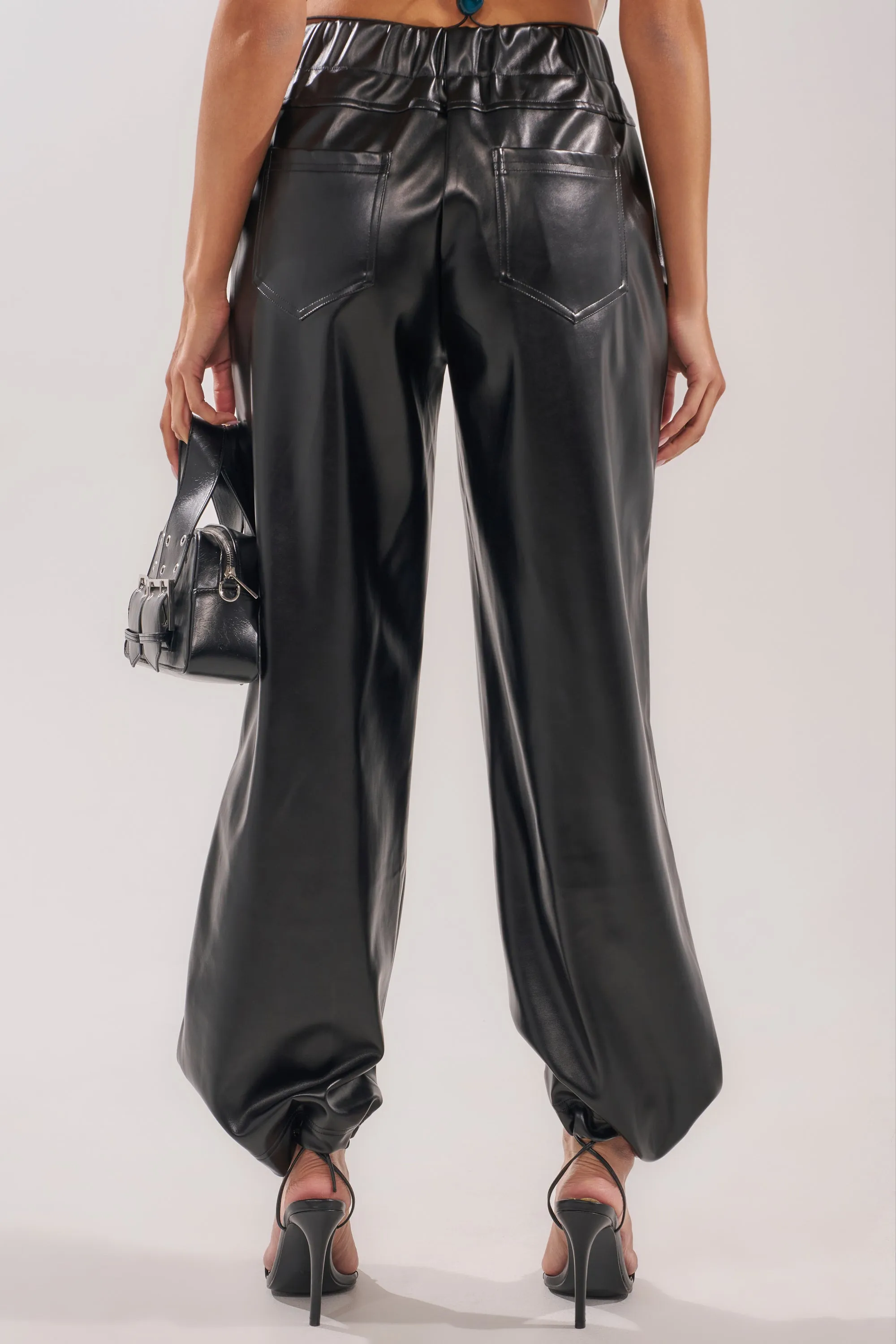 ON TOP OF IT FAUX LEATHER TROUSER sold by AKIRA product image thumbnail 5