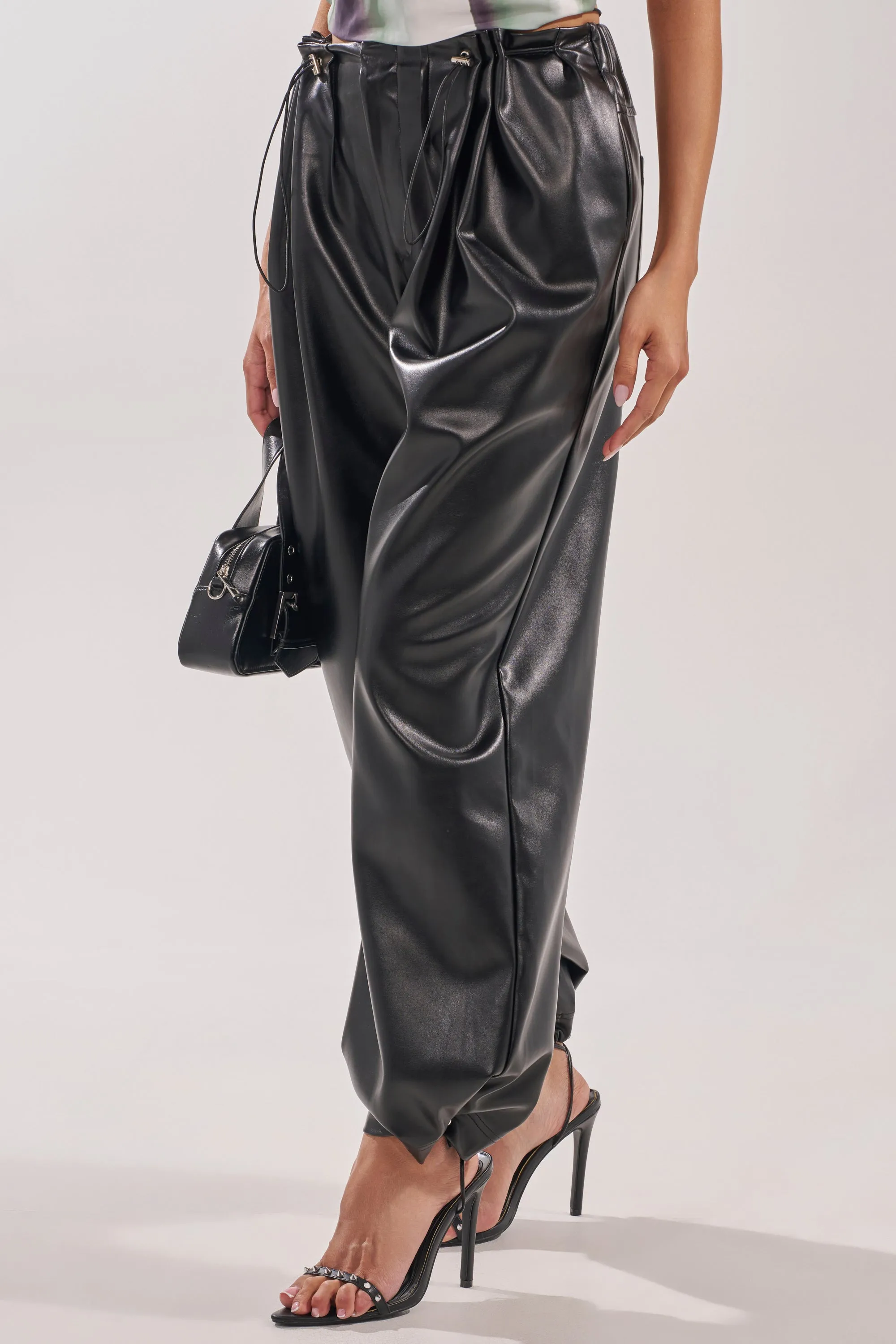 ON TOP OF IT FAUX LEATHER TROUSER sold by AKIRA product image thumbnail 4