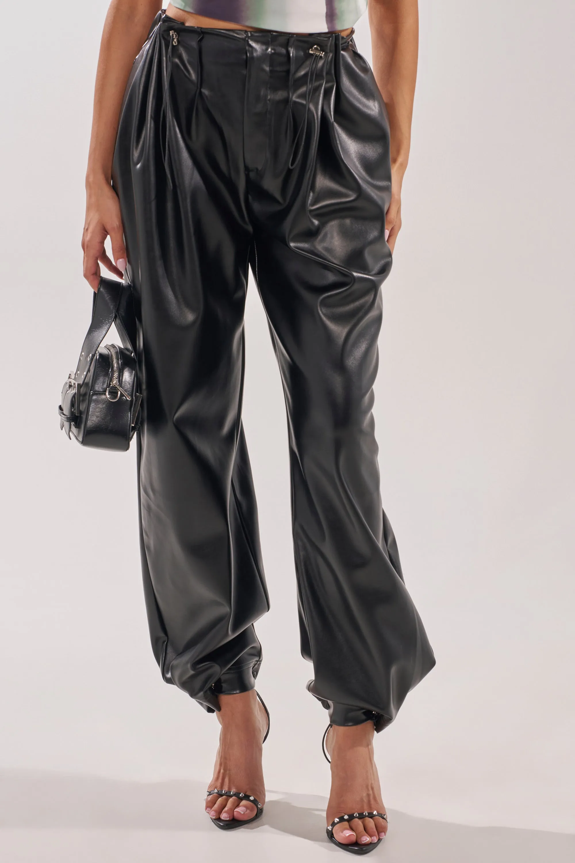 ON TOP OF IT FAUX LEATHER TROUSER sold by AKIRA product image thumbnail 3