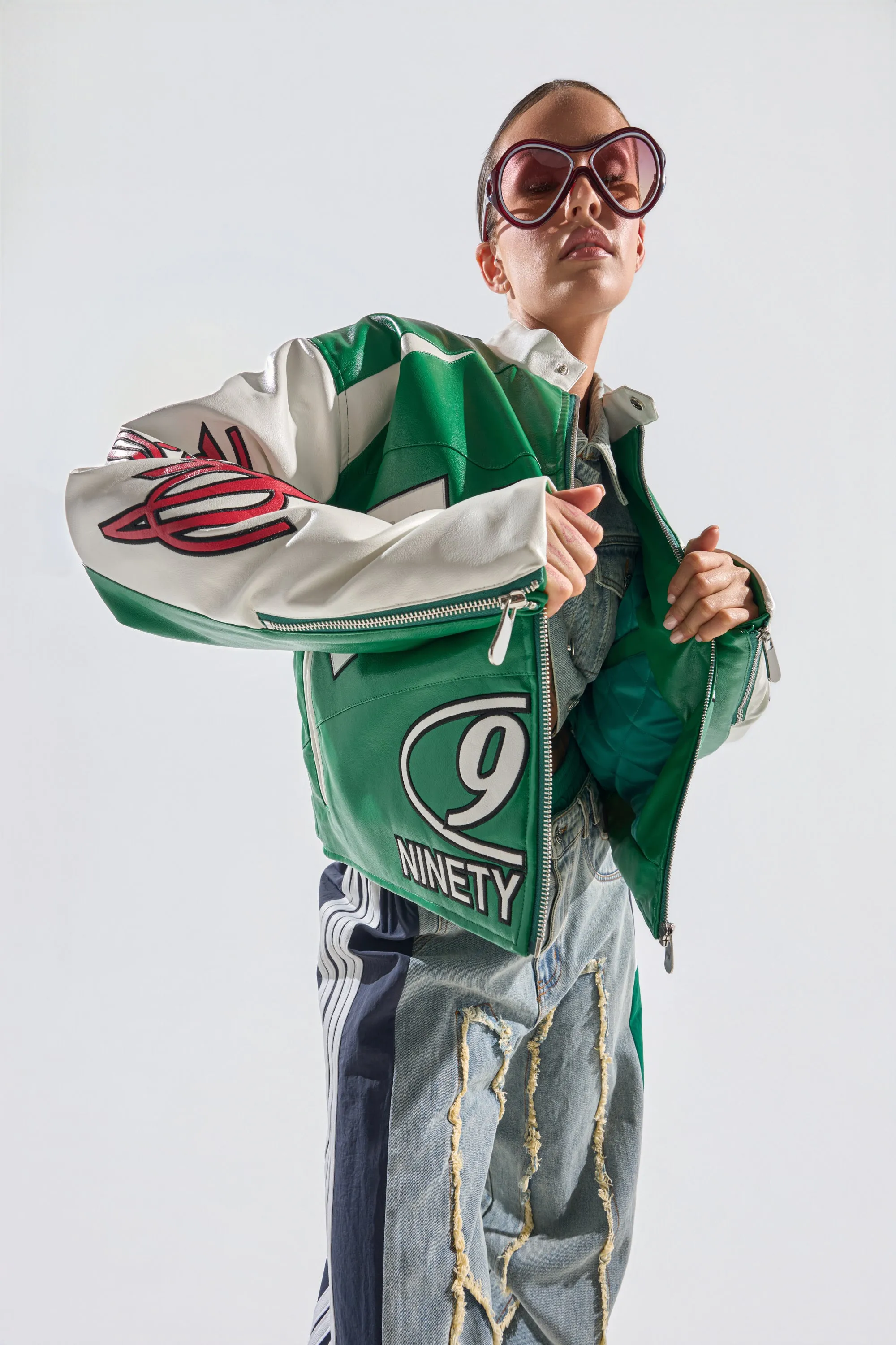 CATCHING FLIGHTS EMBROIDERED BOMBER sold by AKIRA product image thumbnail 2