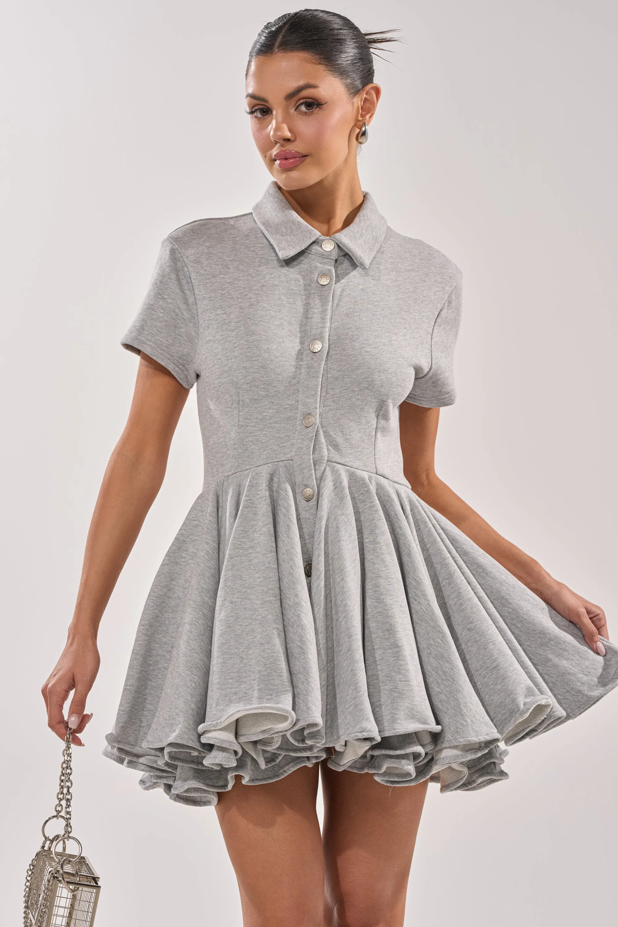 AVERY SHORT SLEEVE FRENCH TERRY MINI DRESS sold by AKIRA product image thumbnail 2