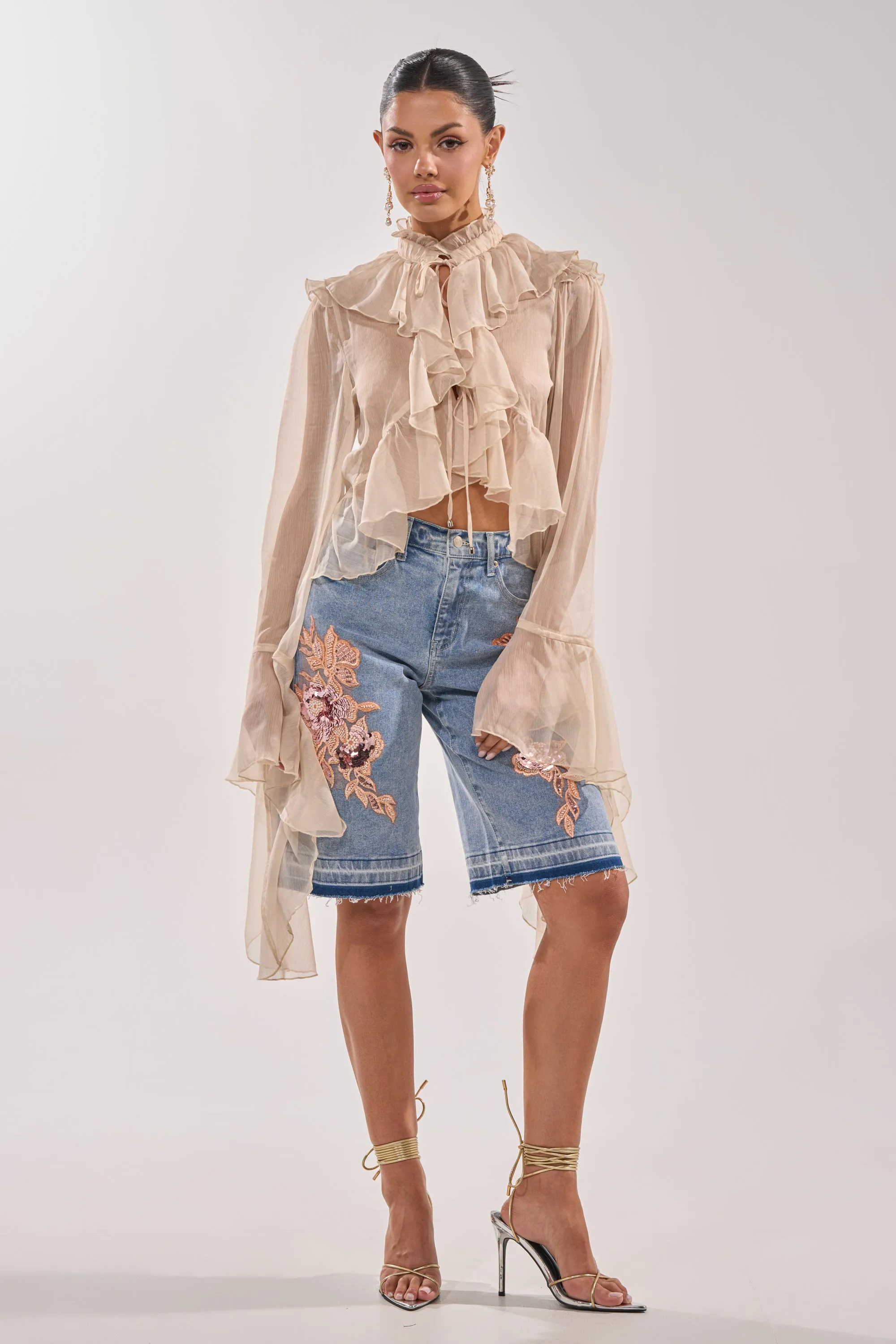 DANCE THE NIGHT AWAY BLOUSE sold by AKIRA product image thumbnail 5