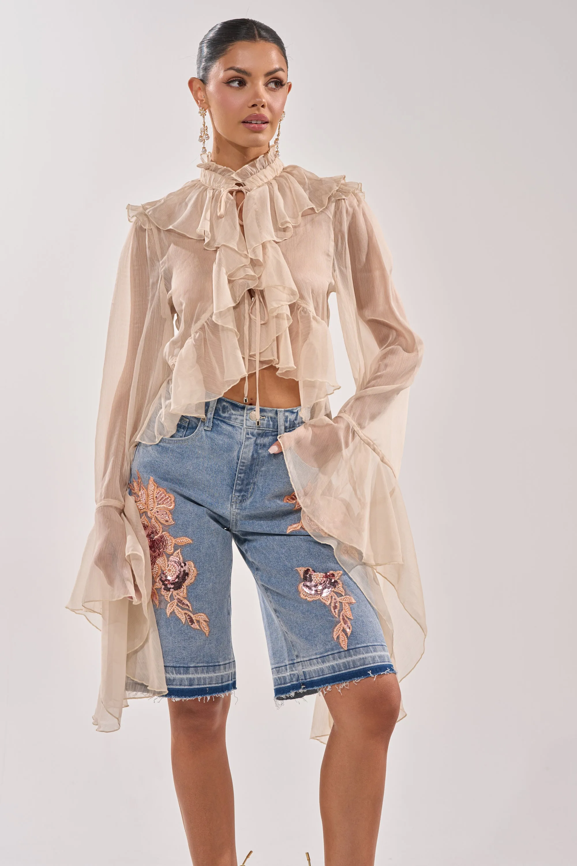 DANCE THE NIGHT AWAY BLOUSE sold by AKIRA product image thumbnail 2