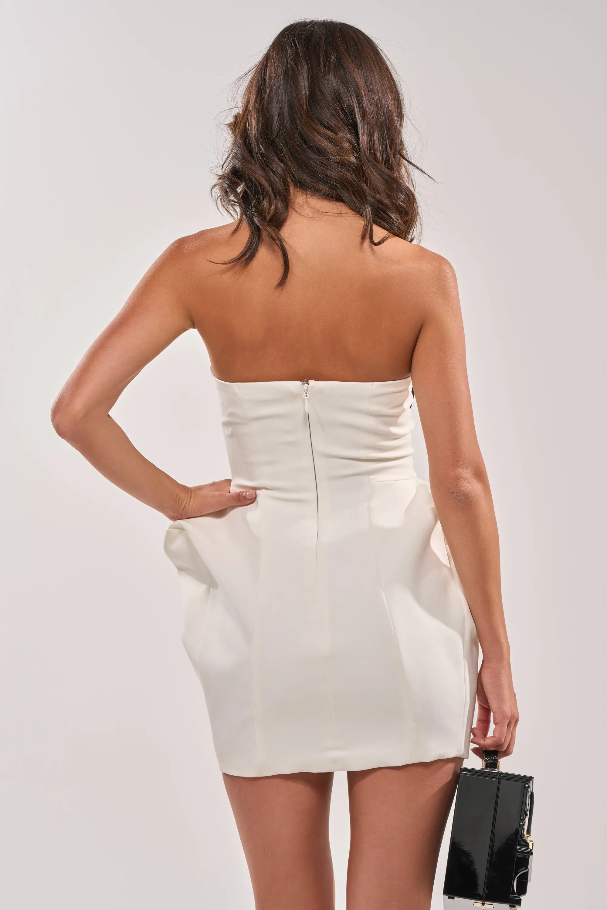 THE MAIN EVENT SUITING MINI DRESS IN WHITE sold by AKIRA product image thumbnail 5