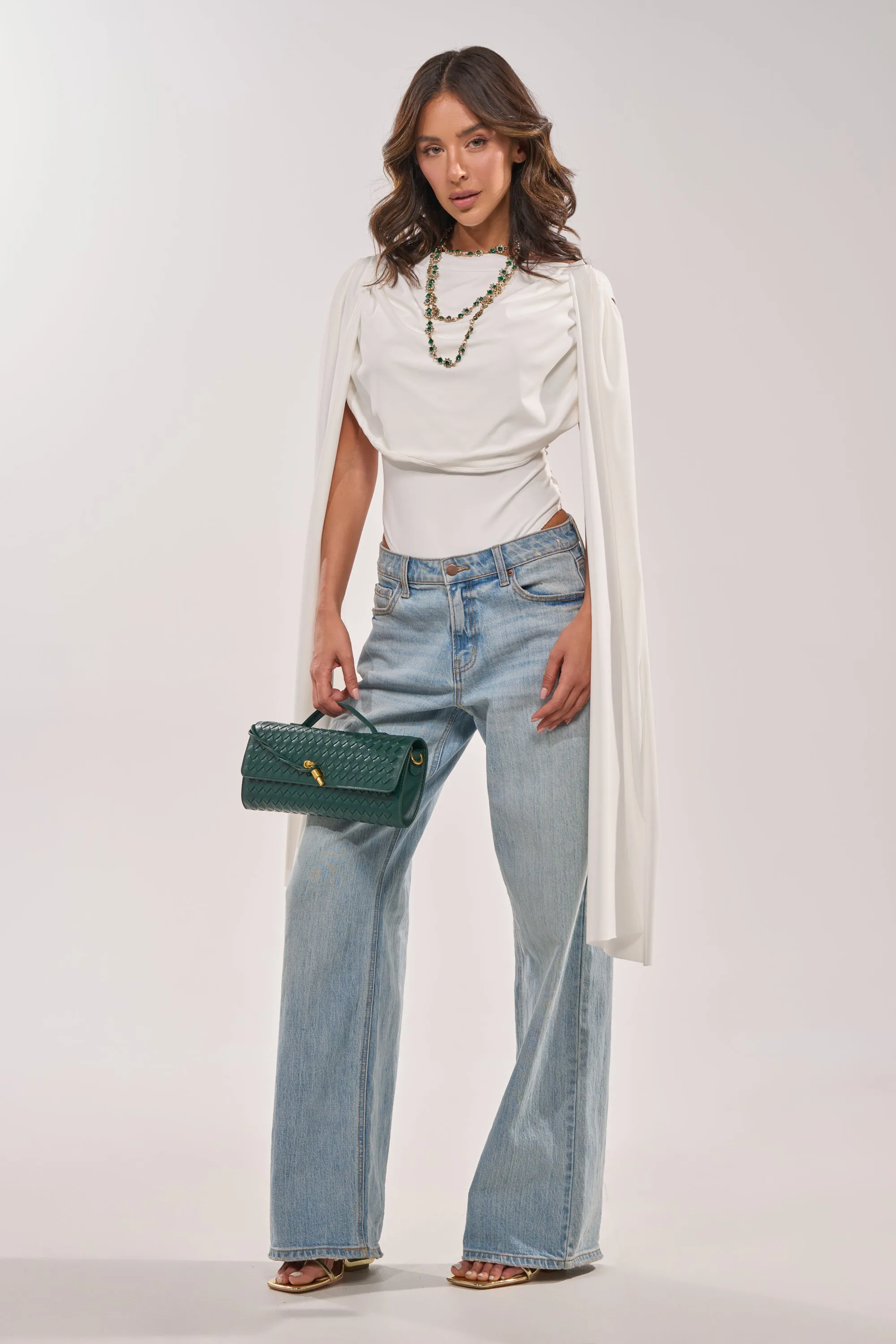 HILLARY SEAMLESS BODYSUIT IN IVORY sold by AKIRA product image thumbnail 2