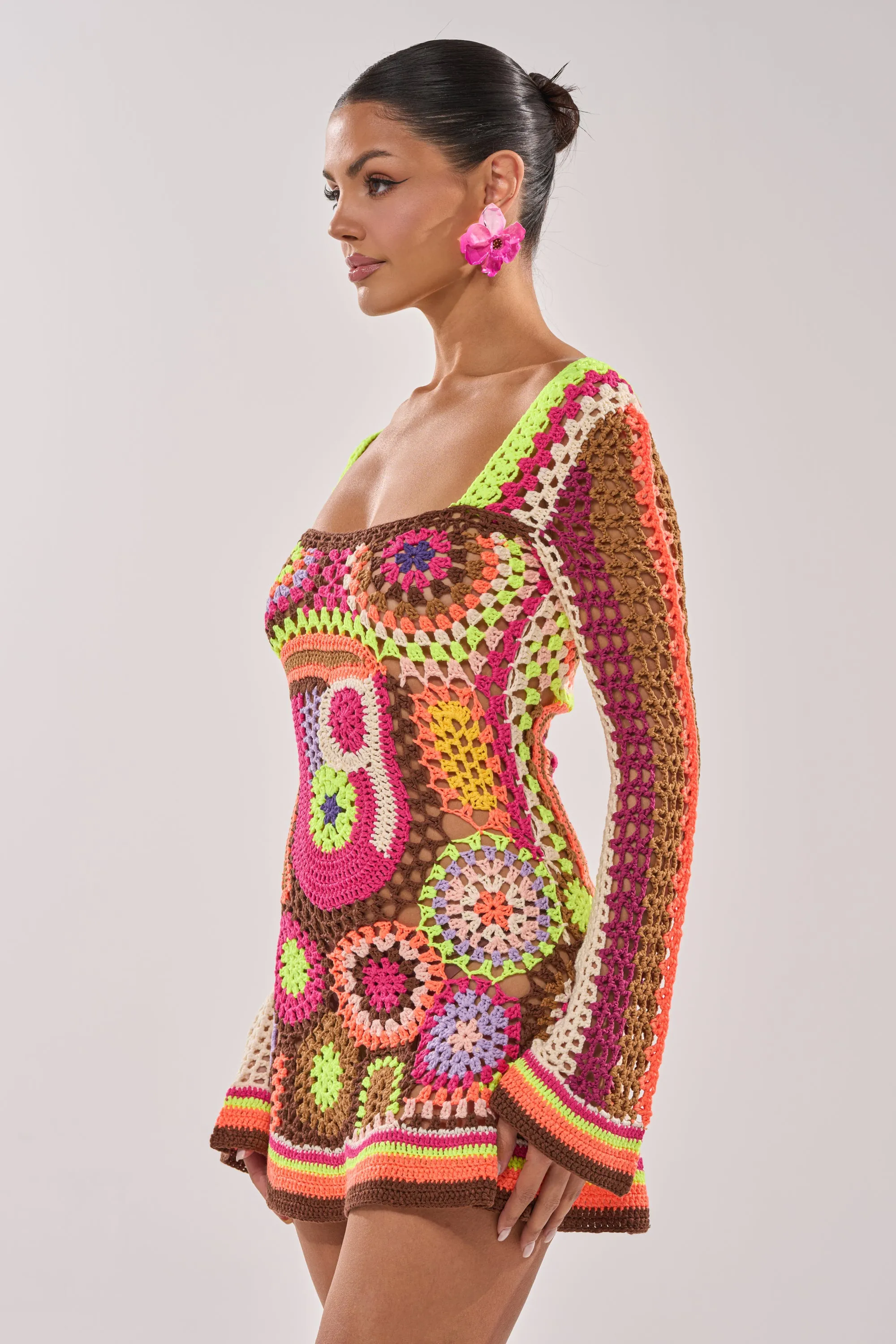 CABANA CROCHET MINI DRESS sold by AKIRA product image thumbnail 4