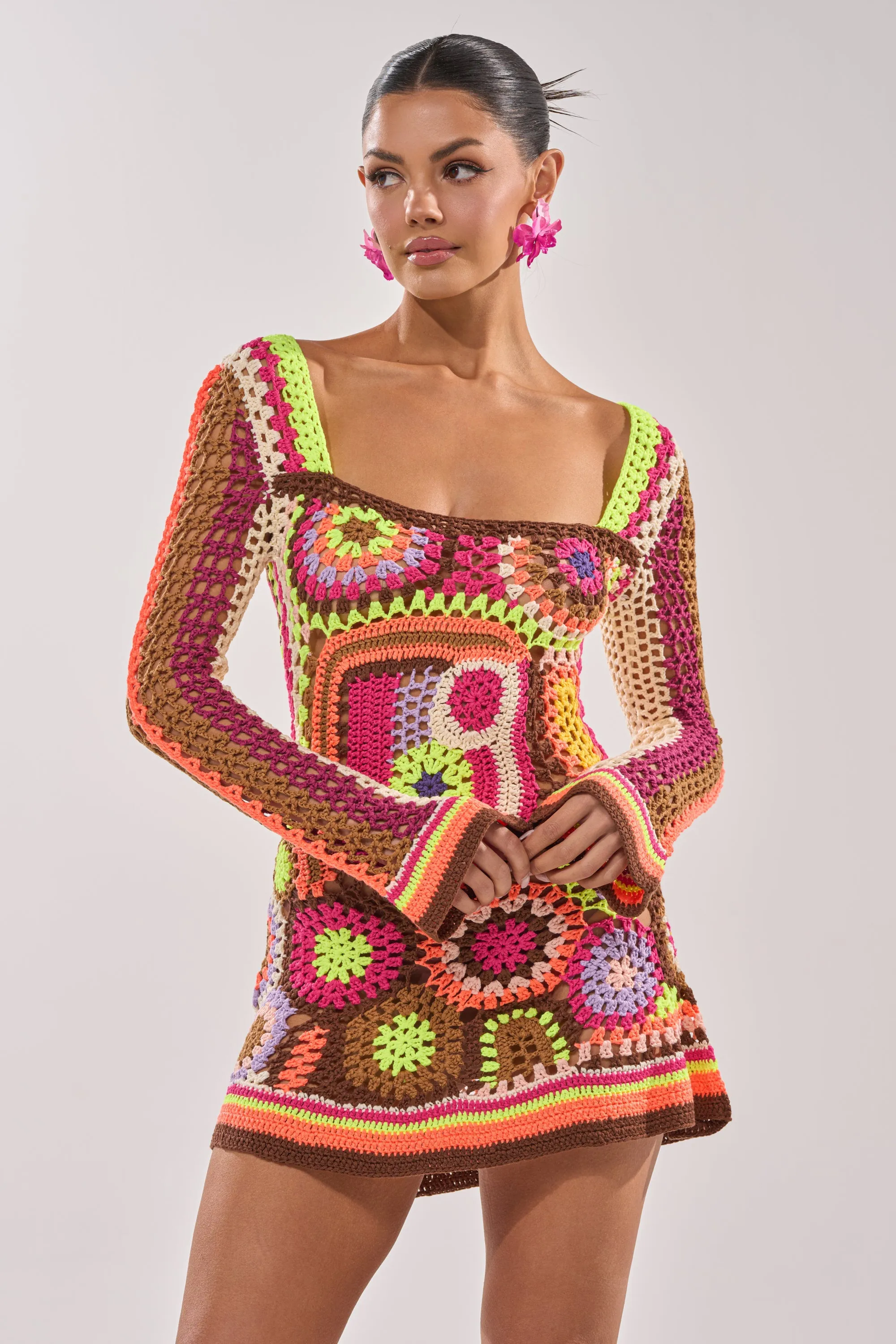 CABANA CROCHET MINI DRESS sold by AKIRA product image thumbnail 2