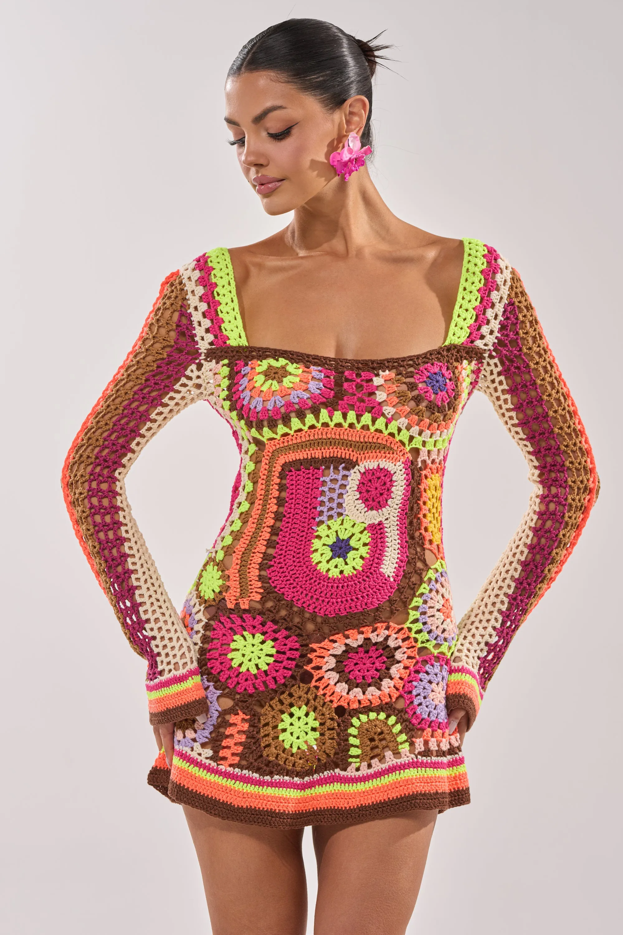 CABANA CROCHET MINI DRESS sold by AKIRA product image thumbnail 3